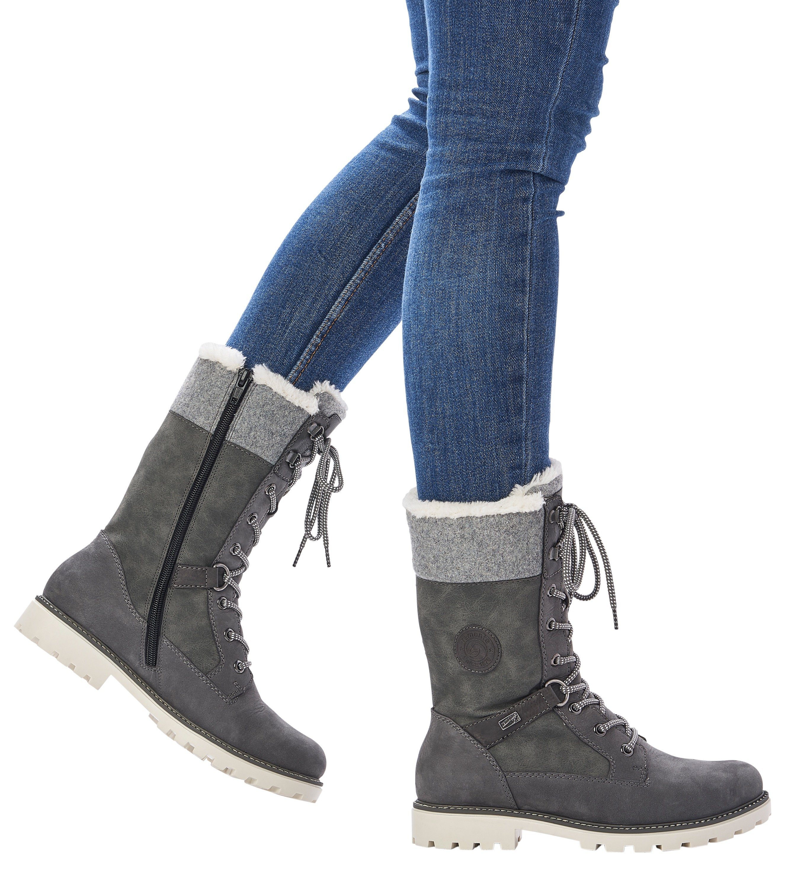 Remonte Winterstiefel Schnürboots, Stiefelette mit wasserabweisender Tex-Ausstattung