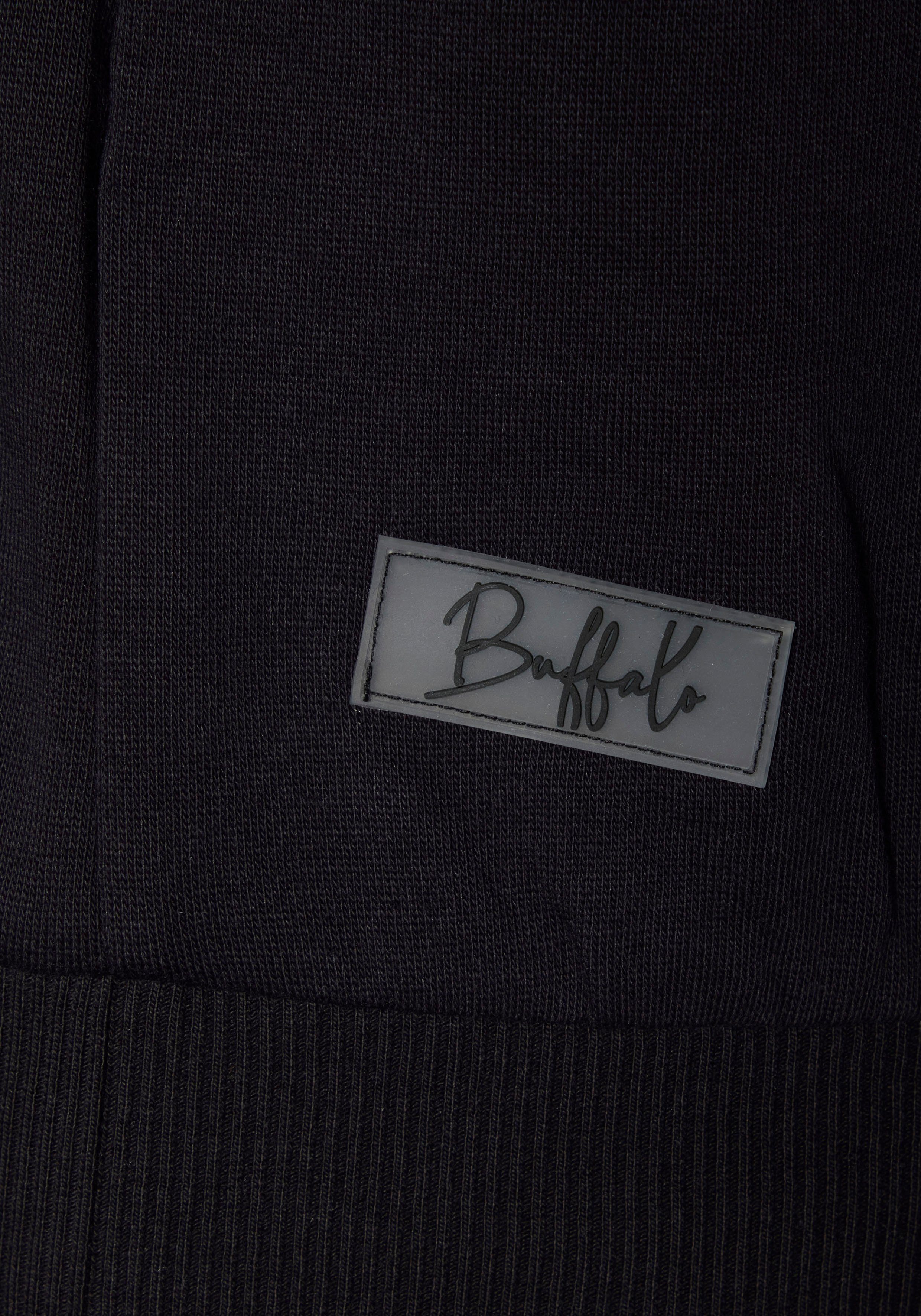 Buffalo Sweatshirt mit 3D Logostickerei, schwarz Loungeanzug