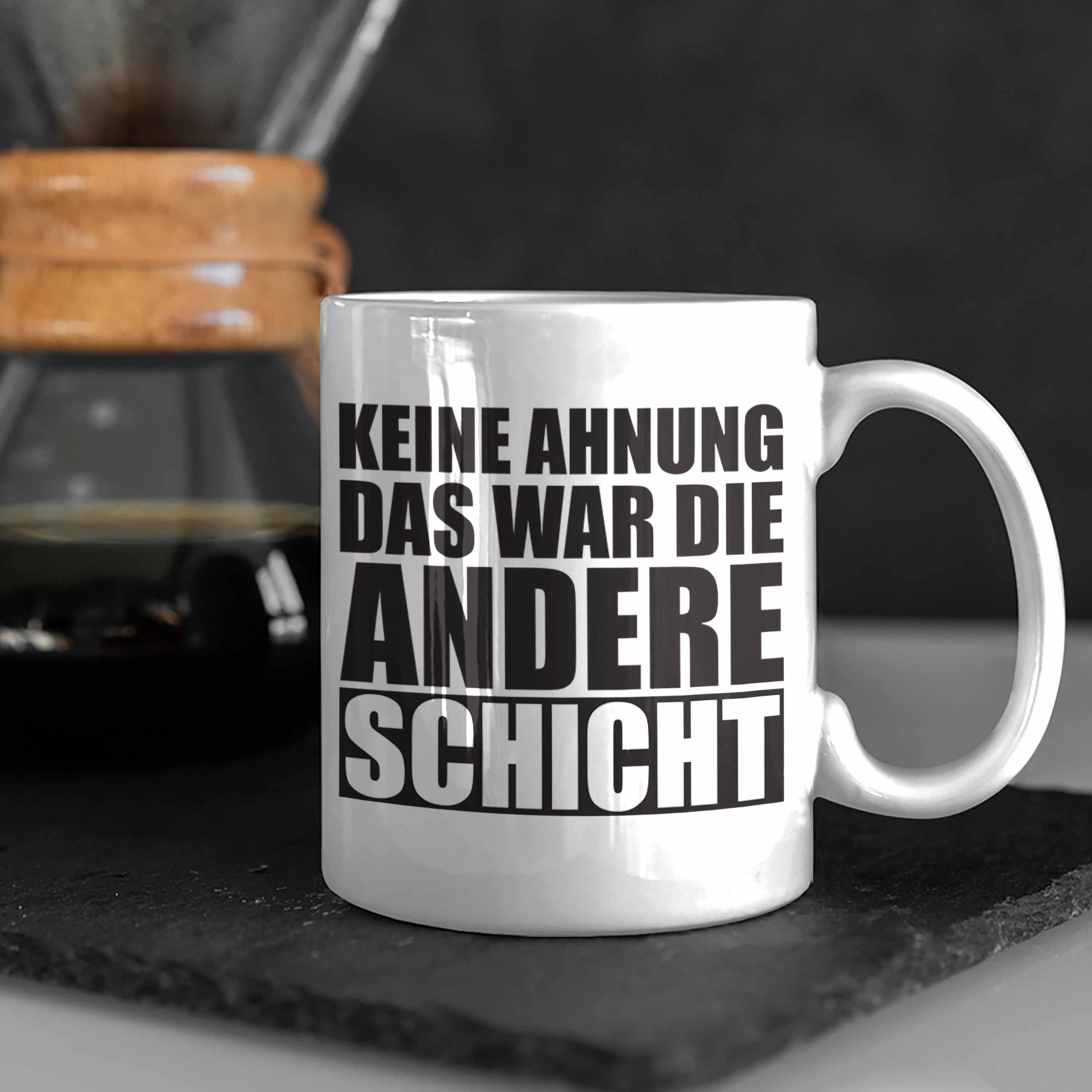 Tasse Kollege Kollegin War Trendation Trendation Tasse Weiss Büro - Andere Das Keine Ahnung Die Schicht