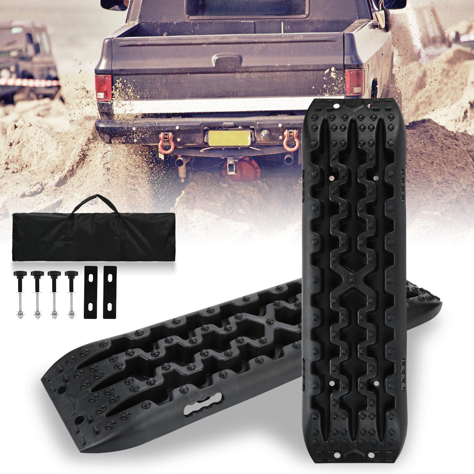 Werkzeugset Sand Anfahrhilfe Boards Schwerlast TolleTour Starkes 2x Traction Nylon Auto