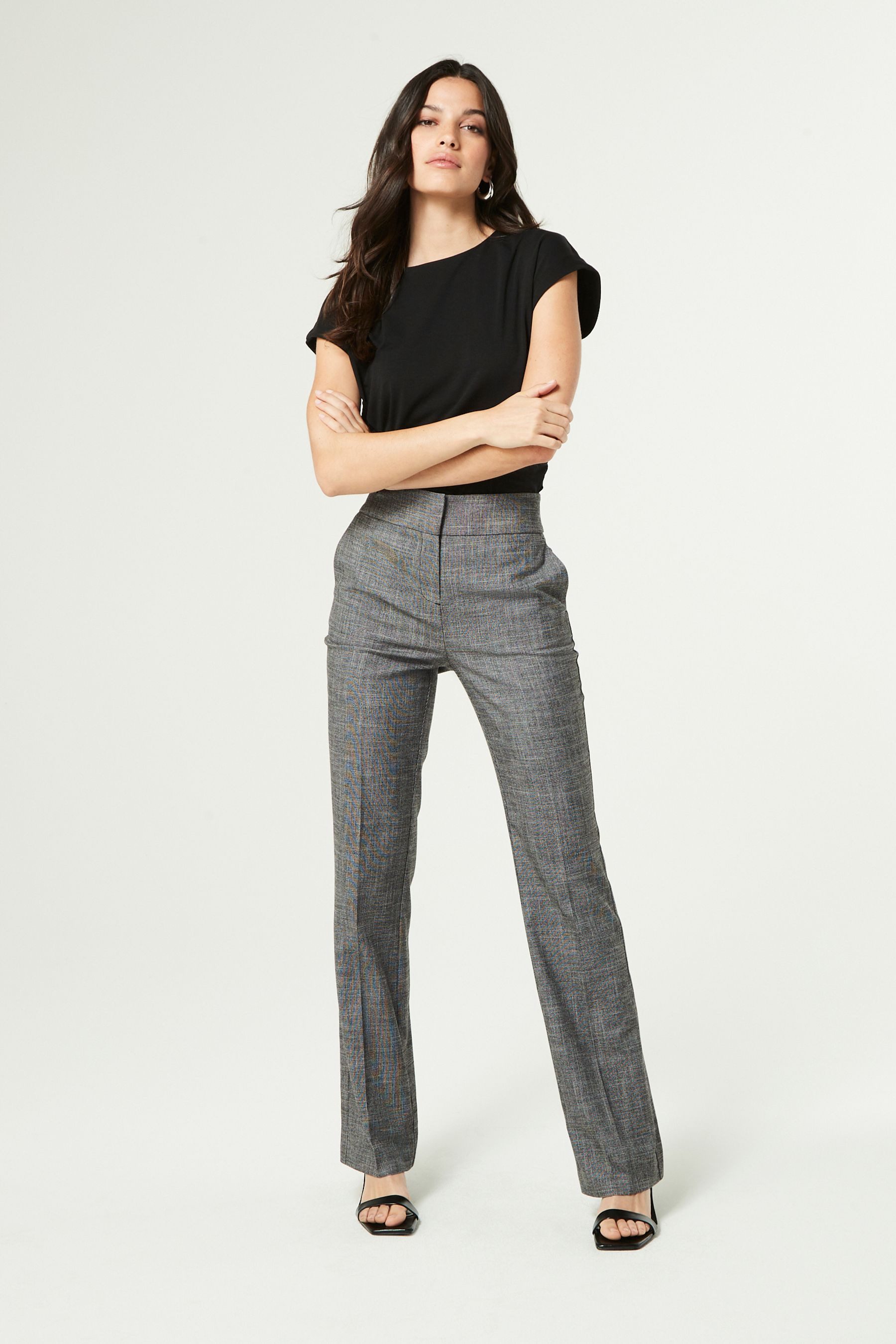 Next Bootcuthose Edle Bootcut-Hose, Kurzgröße (1-tlg)