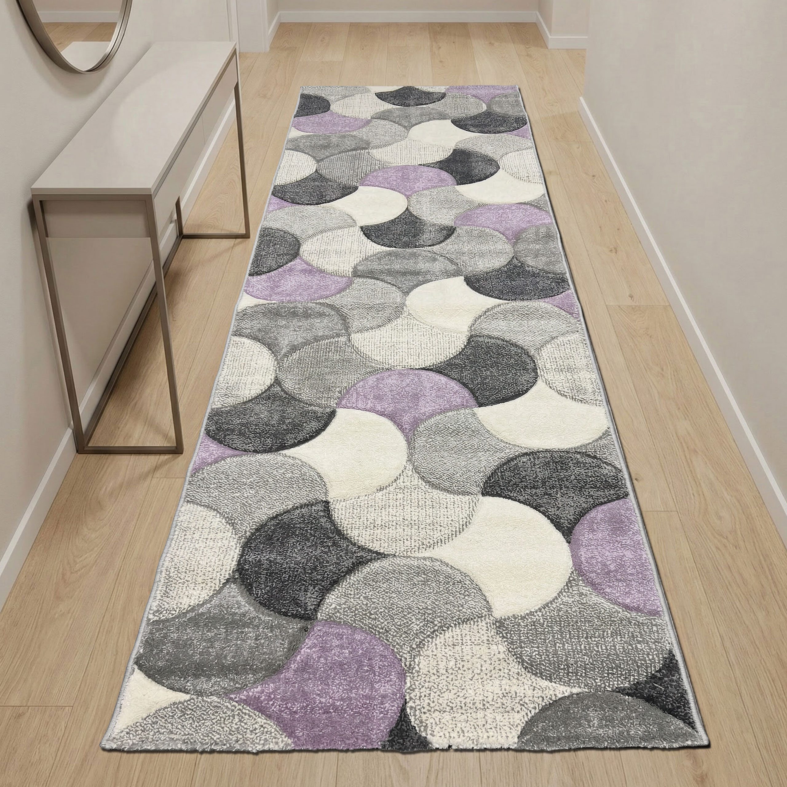 Carpetia Teppich Moderner Teppich mit Konturenschnitt, rechteckig, Höhe: 13 mm, mehrfarbiges Muster in modernen Farbkombinationen