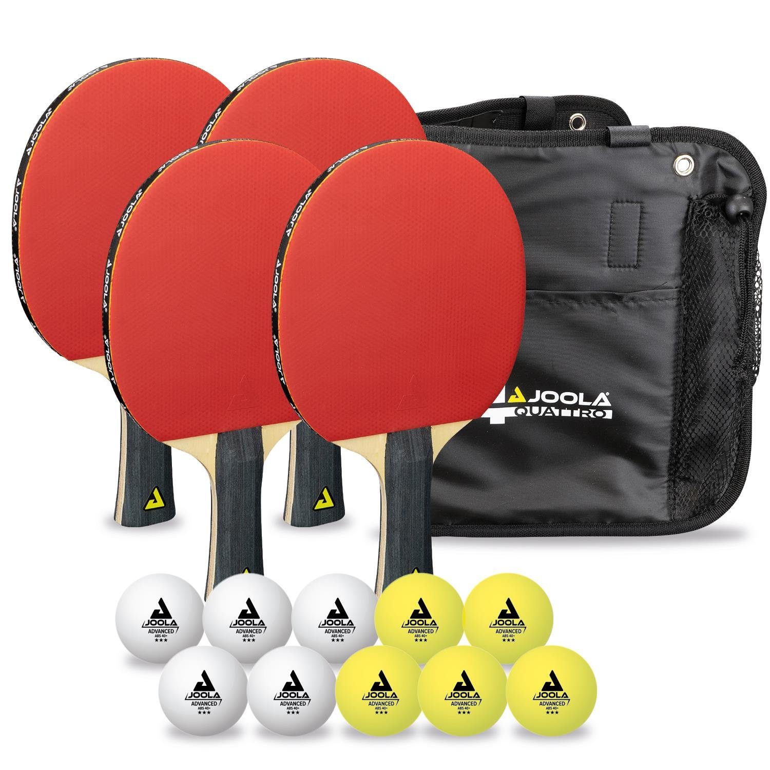 Joola Tischtennisschläger JOOLA Tischtennis Quattro Set, Tischtennis Schläger Set Tischtennisset Table Tennis Bat Racket