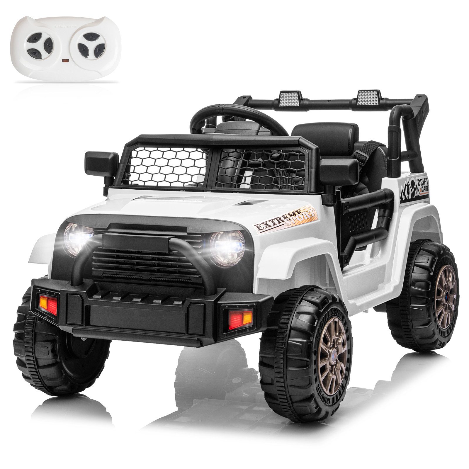 Elektro-Kinderauto Elektrischer Aufsitz-Jeep für Kinder, mit Fernbedienung