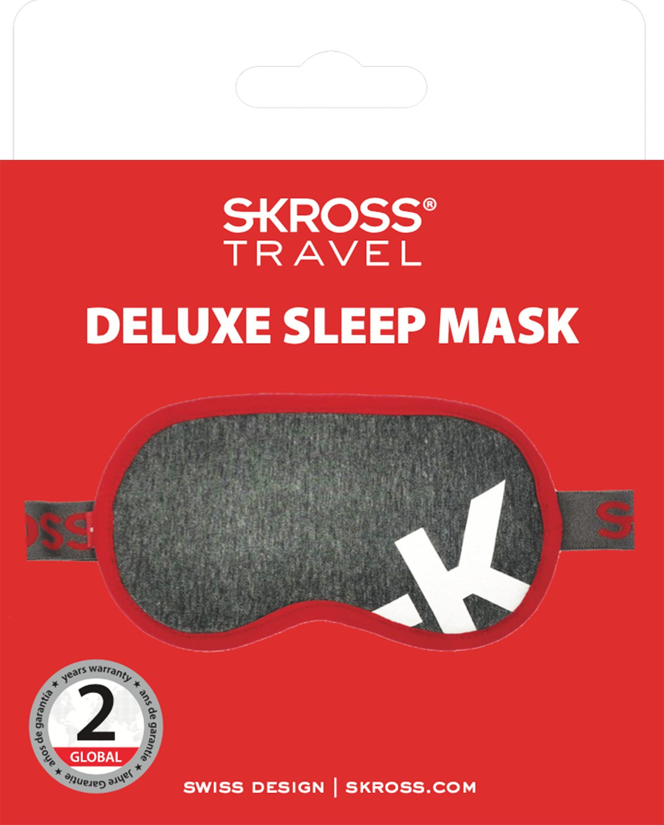 SKROSS Schlafmaske Sleep Mask Dark Grey, supersoften Deluxe-Schlafmaske