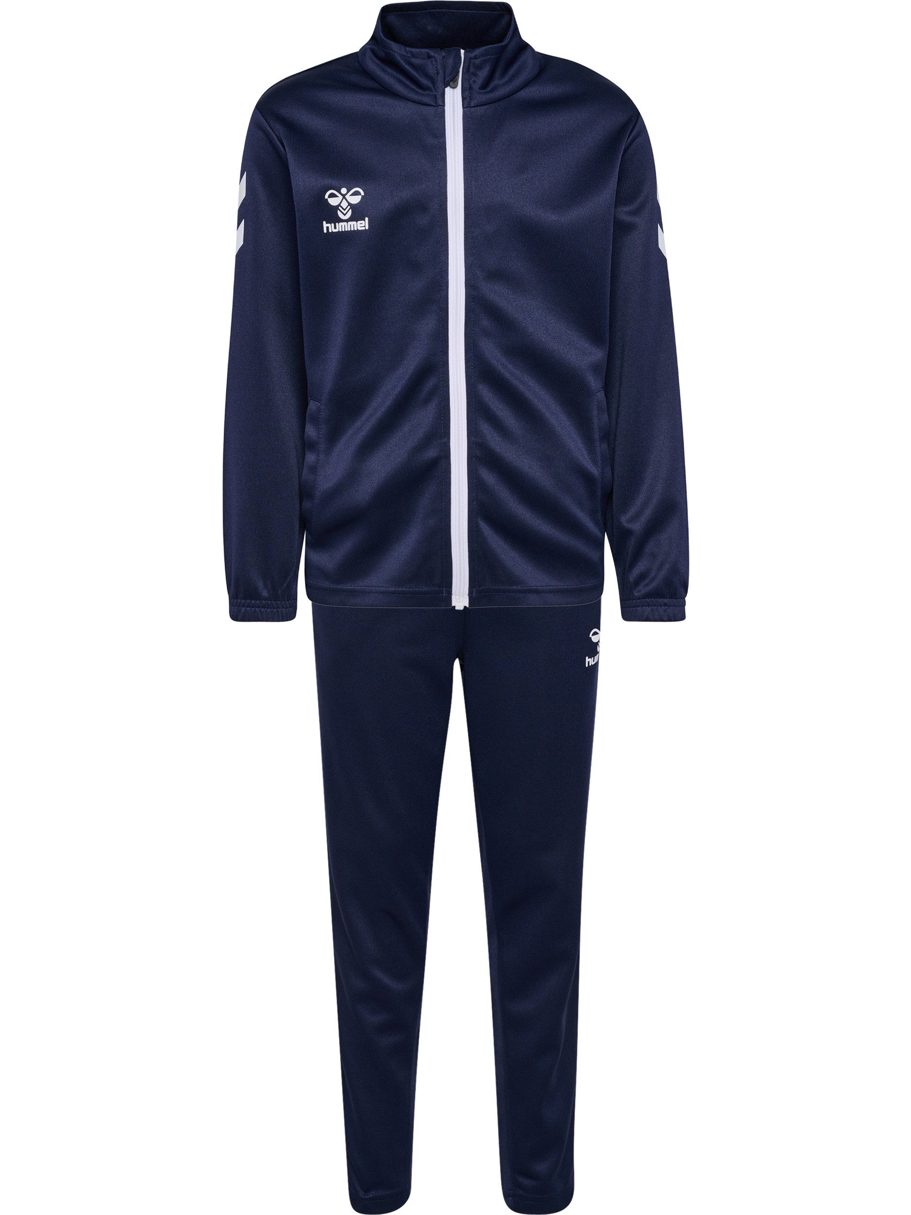 hummel Trainingsanzug HMLLOGO SUIT KIDS (2-tlg), 2-teiliges Set, mit Reißverschluss, pflegeleicht, aus Polyester