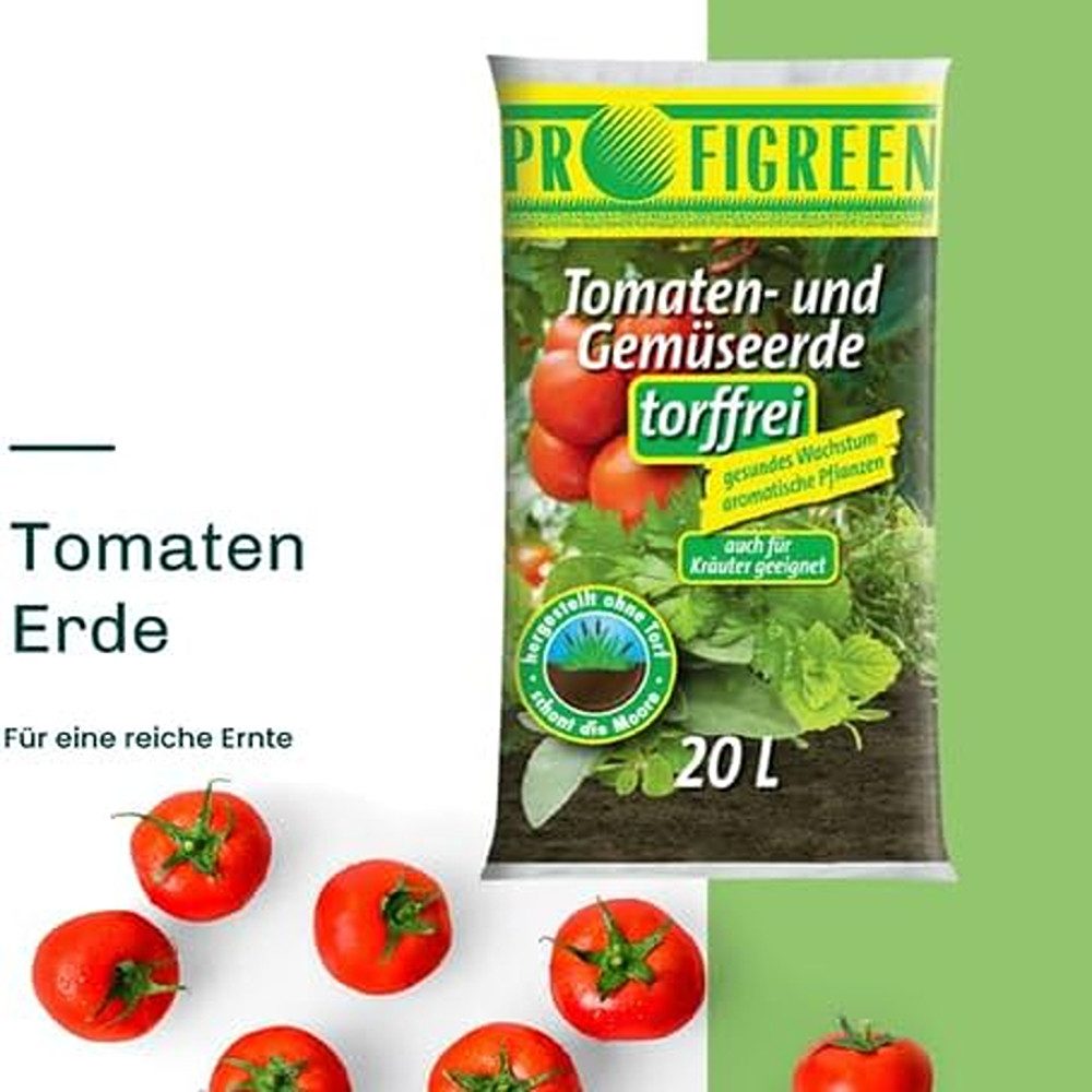 Blumixx Blumenerde Tomatenerde torffrei mit nachhaltigem Langzeitdünger, Gartenerde, Pflanzerde mit Bodenhilfsstoff für Tomatenpflanzen