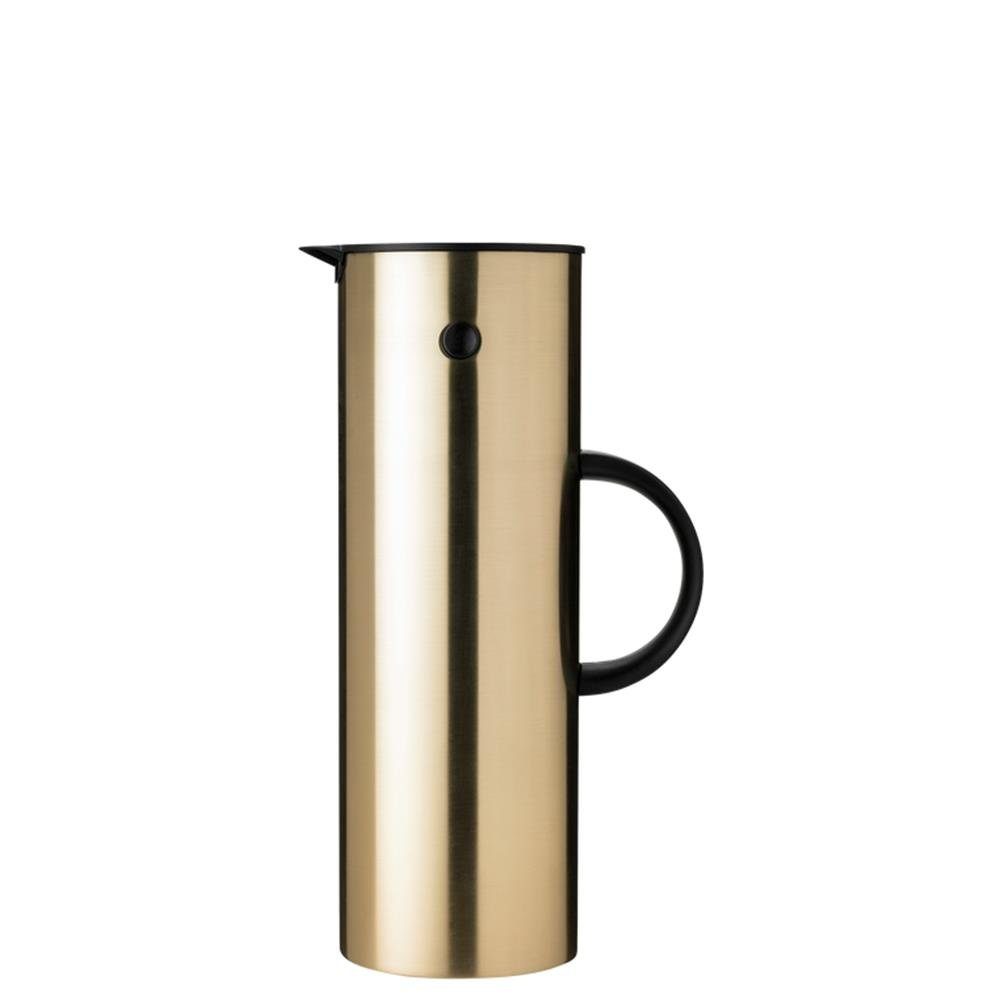 Stelton Isolierkanne EM77, 1 l, mit Glaseinsatz, Kippverschluss und Schraubdeckel