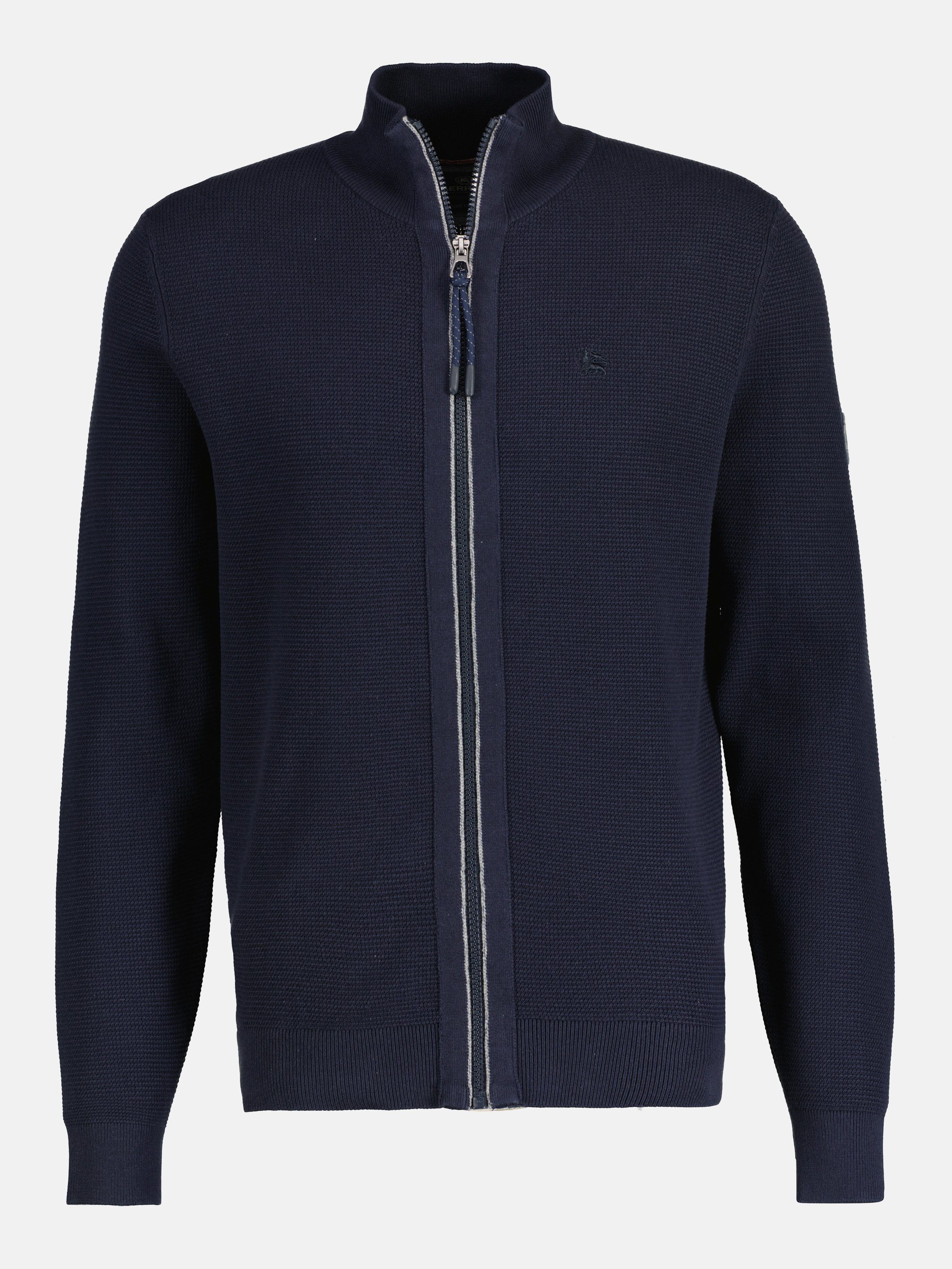 in Strickjacke Strukturoptik NAVY Sportive Strickjacke LERROS LERROS