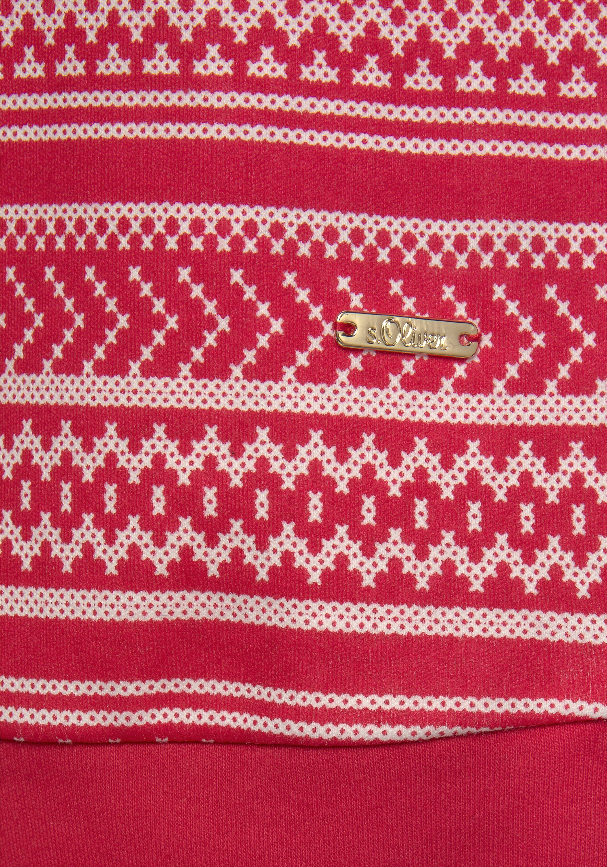 s.Oliver Nachthemd mit kirschrot Norwegermuster