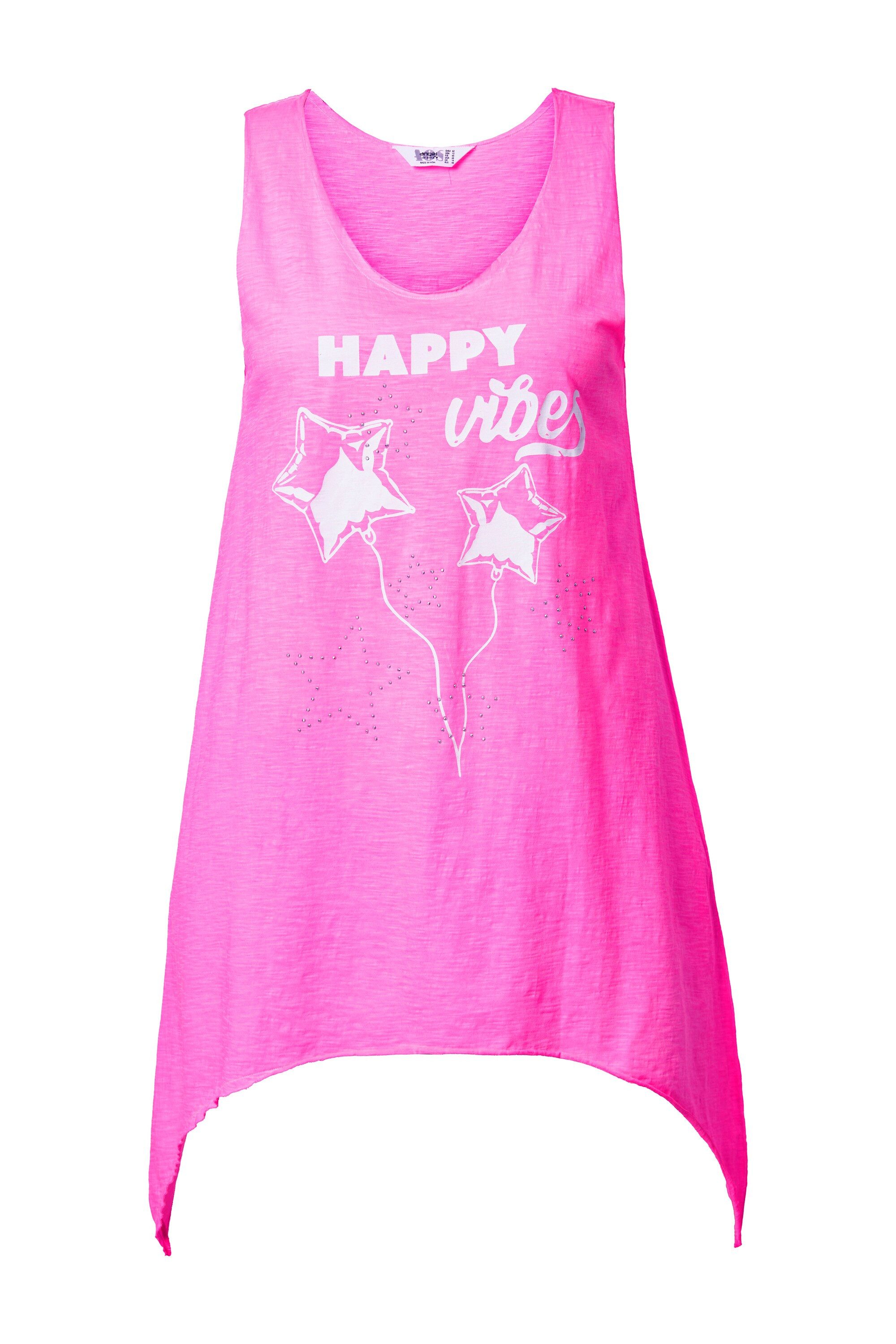 Angel of Style Longtop Top A-Linie Schriftzug Glitzer-Sternchen günstig online kaufen