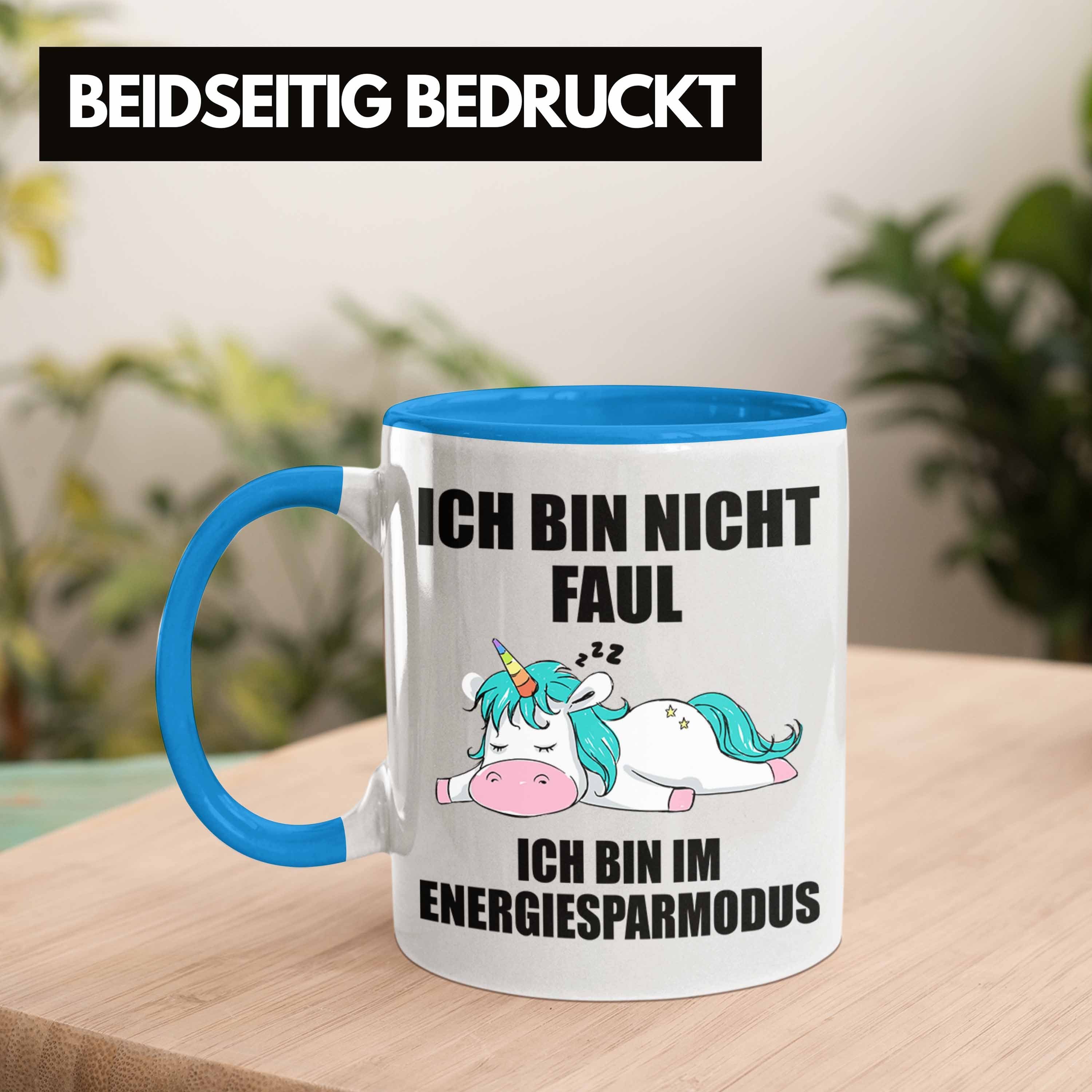 Sprüchen Lustige Trendation Tasse Kollegin mit Tasse Faule - Trendation Geschenk Arbeitskollege Blau