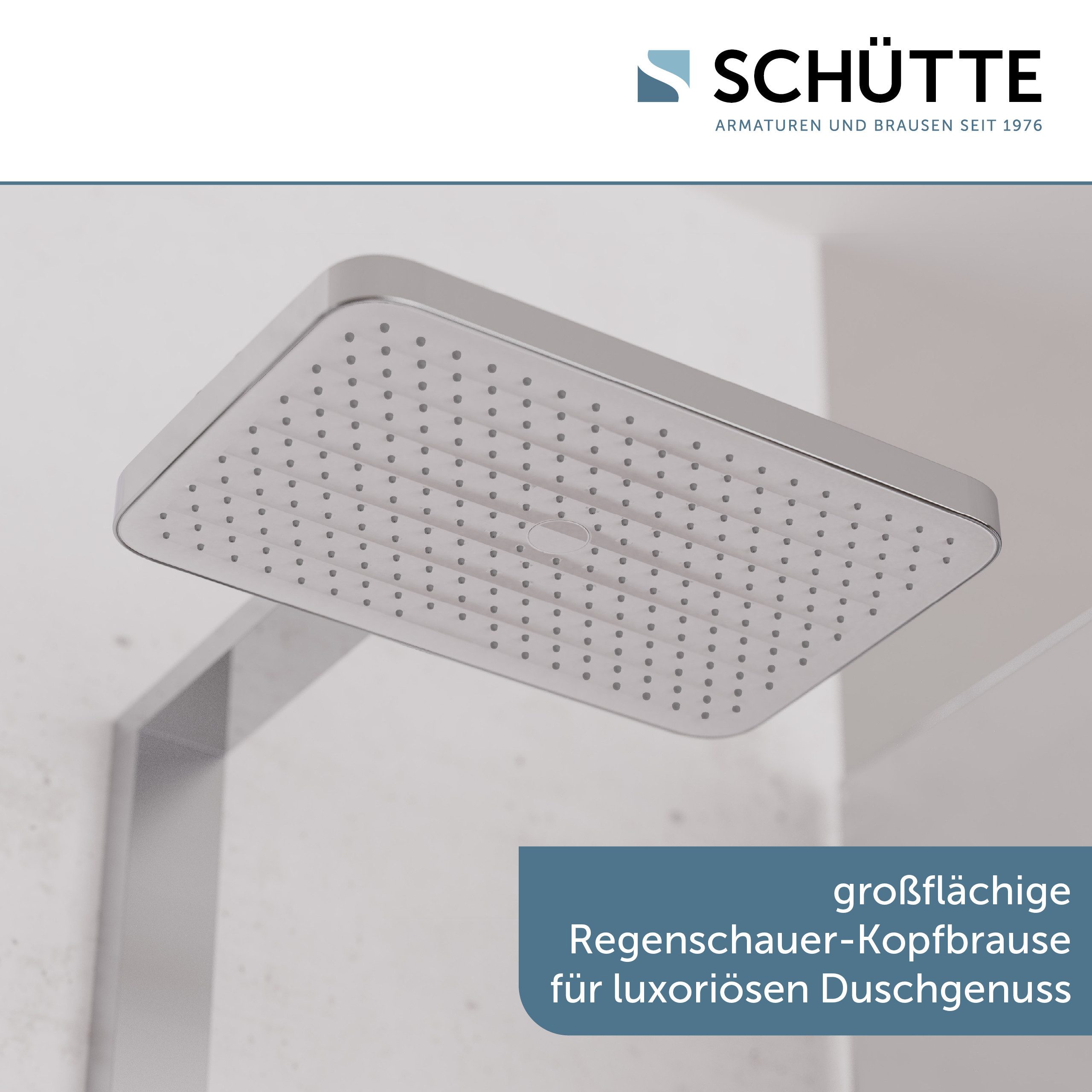Schütte Brausegarnitur LA PALMA, Höhe 105 cm, 3 Strahlart(en), Komplett-Set, Regendusche, mit Antikalk-Beschichtung, wassersparend