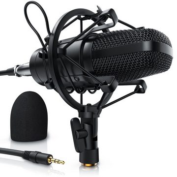 LIAM&DAAN Streaming-Mikrofon (Set, 7-tlg), mit Arm, Spinne & Popschutz Podcast Set, Kondensatormikrofon
