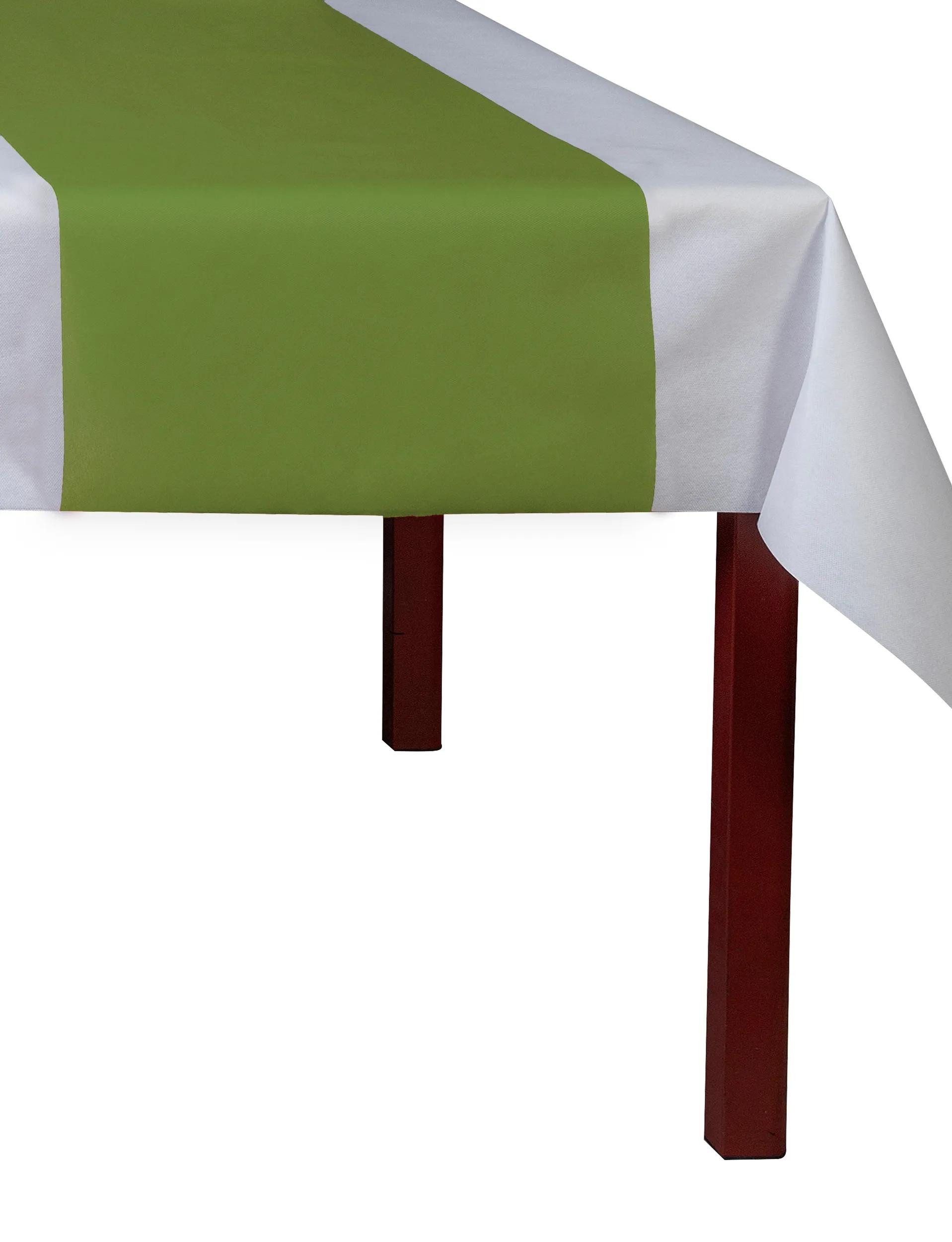 PROnappe Tischband 4x Tischläufer auf Rolle, Spunbond, 24x0,40m Olivgrün R732457I, Tête-à-tête spunbond