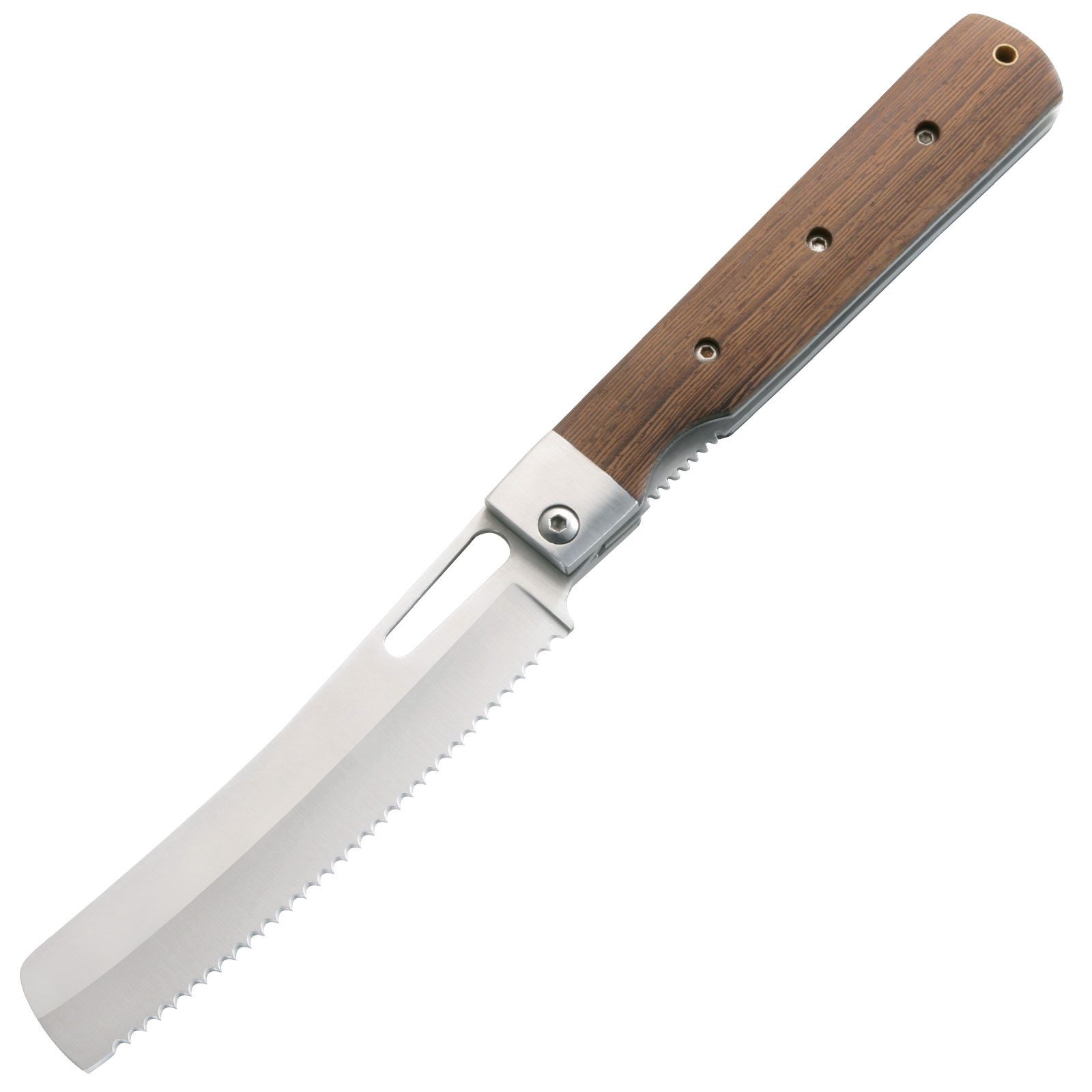 Herbertz Taschenmesser Brot Messer Camping Klappmesser, Jagd Taschenmesser Wellenschliff Holz