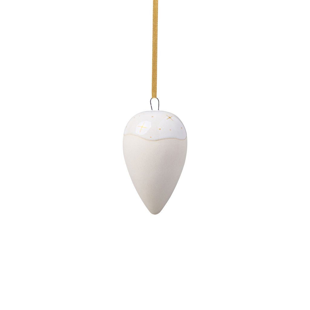 Dekofigur Winter Glow Ornament Tropfen, 5x5x8 cm