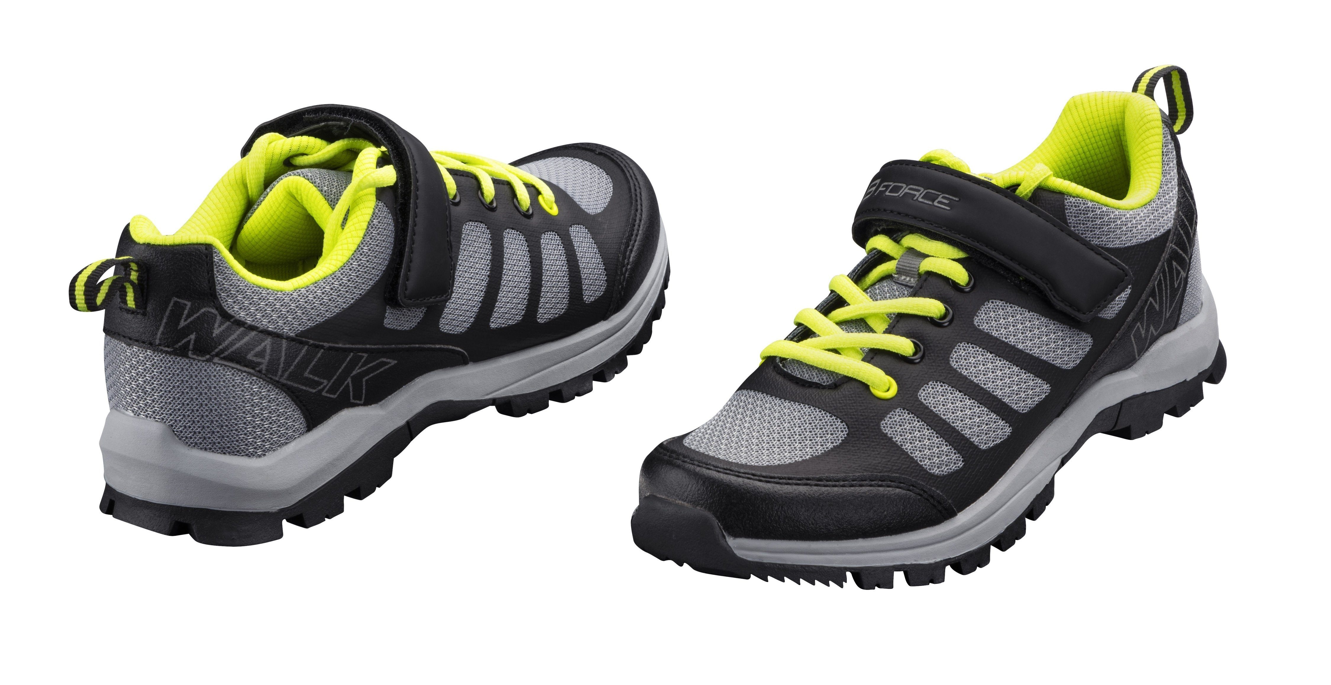 FORCE Вело-обувь FORCE WALK schwarz-grau-fluo * Fahrradschuh