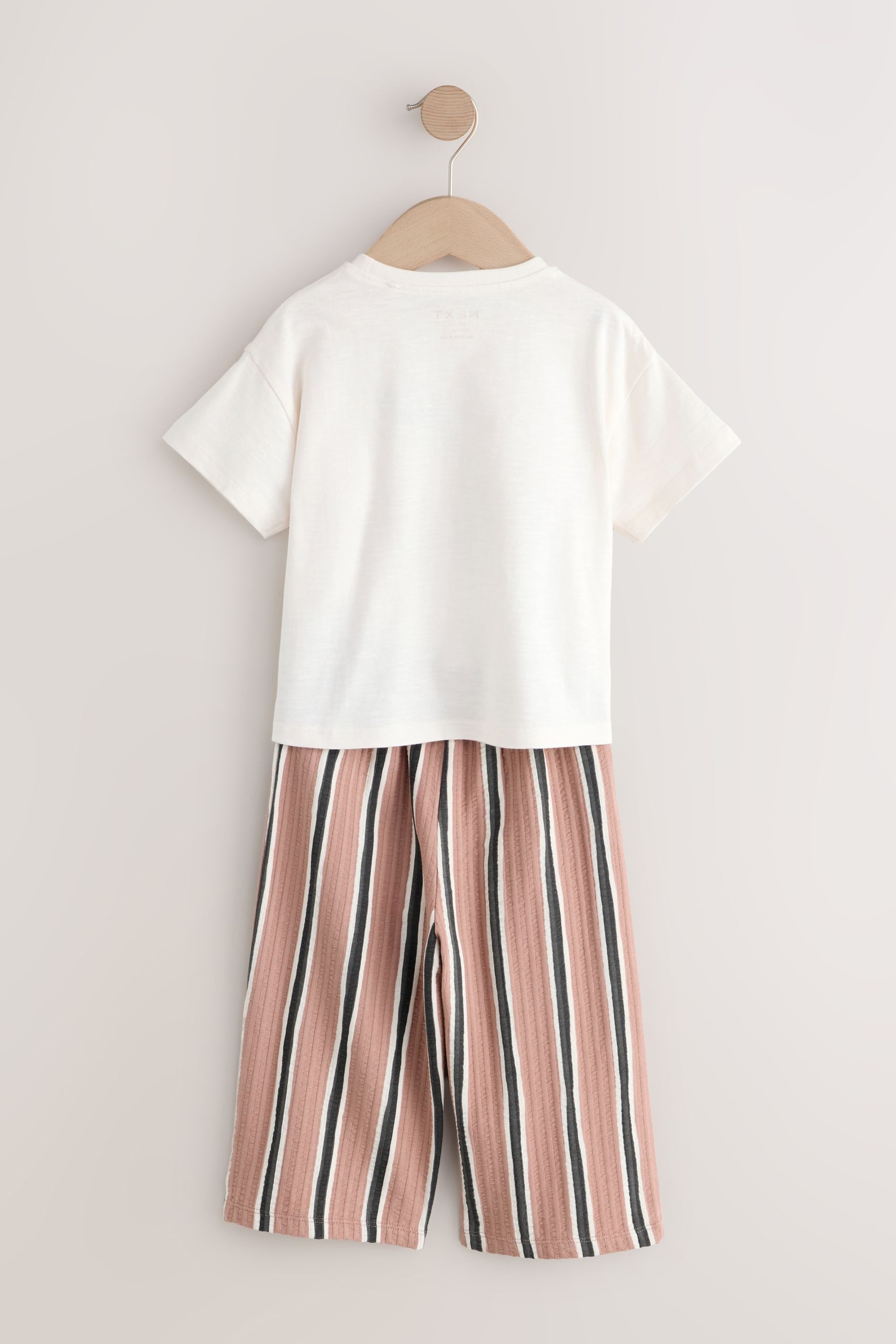 Next Top & Hose Kurzarm-Oberteil und Hose im Barrel-Schnitt im Set (2-tlg)