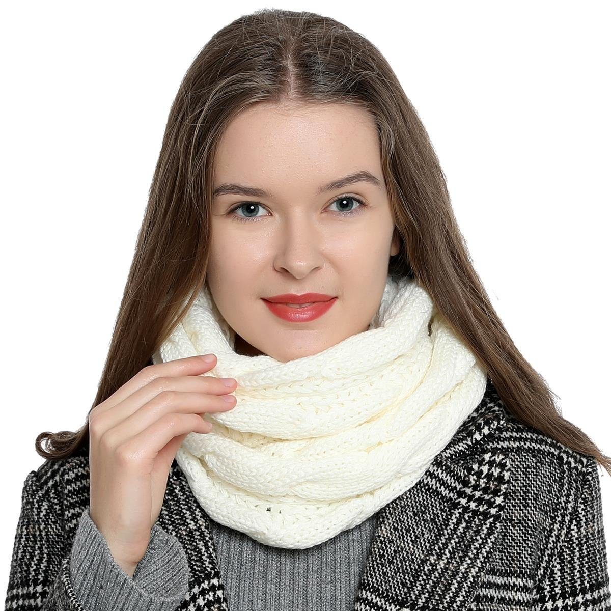 DonDon Schal Damen Winterschal Strickschal Schal, günstig online kaufen