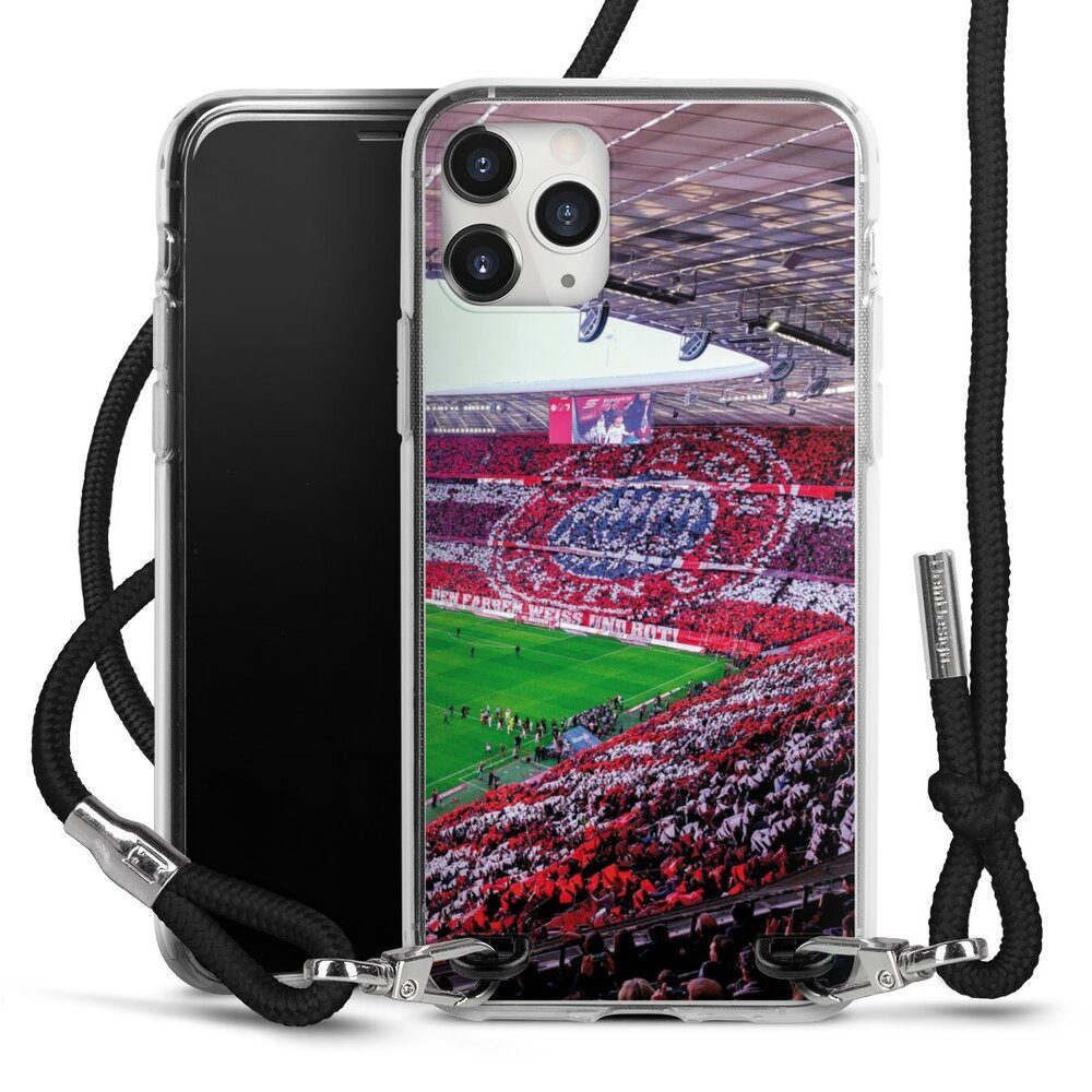 DeinDesign Handyhülle FCB Stadion FC Bayern München FCB Stadion Tribüne, Apple iPhone 11 Pro Max Handykette Hülle mit Band Case zum Umhängen