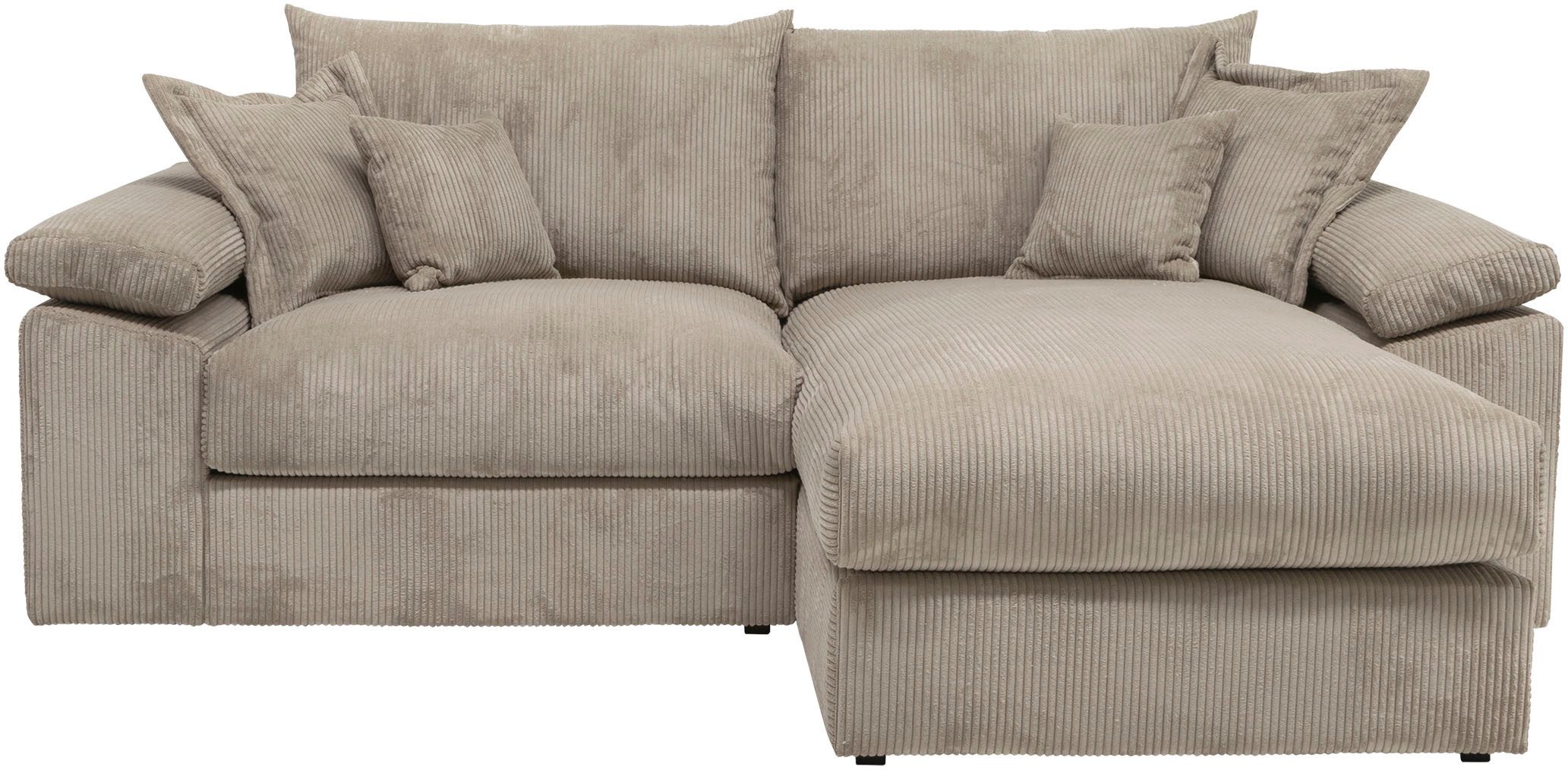 Home affaire Ecksofa Soft&Cosy XL L-Form, B: 246 cm - OTTO. Verlässliche Qualität., Mega-Sofa, Cord oder Chenille-Struktur, mit Federkern & 4 Zierkissen