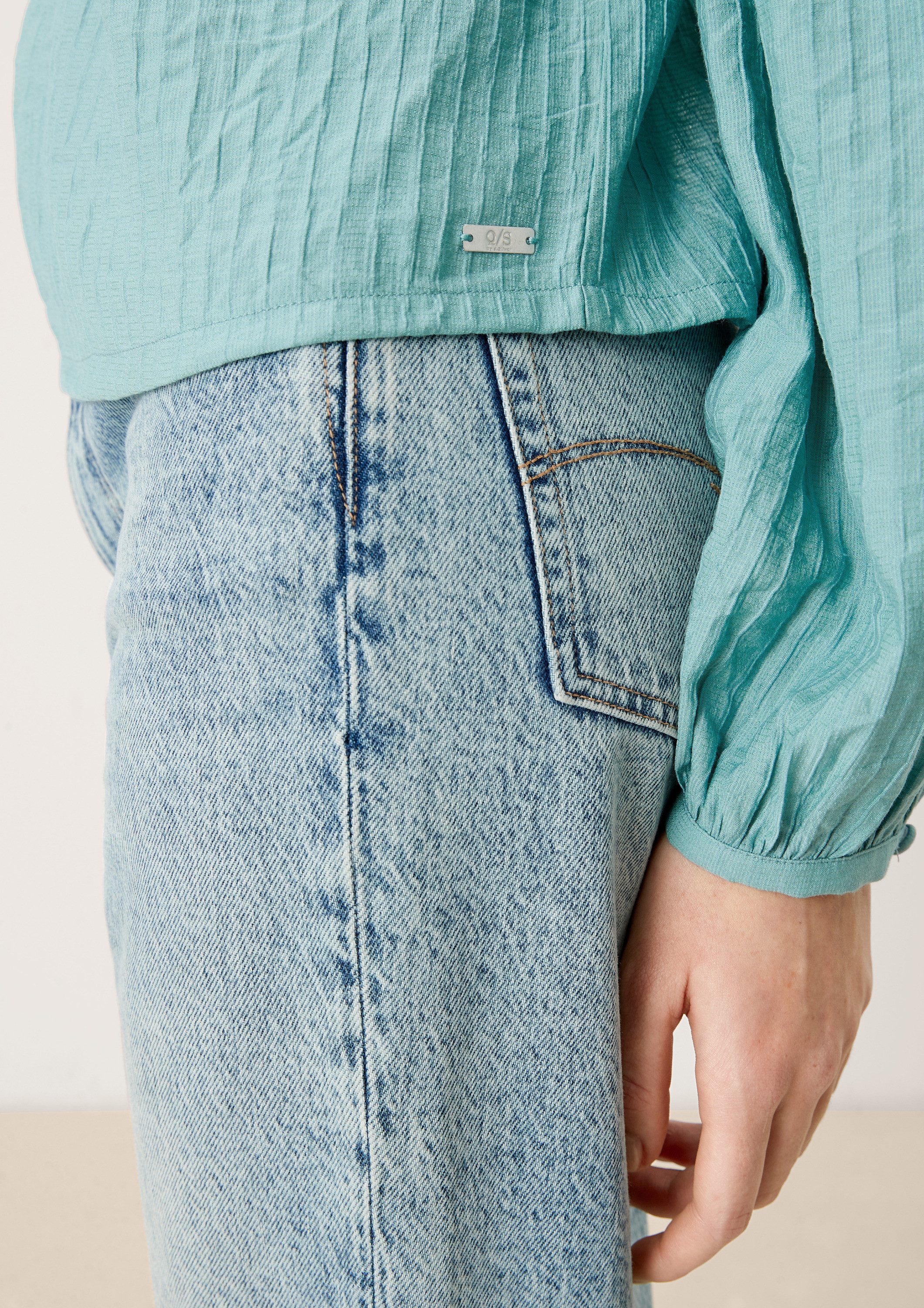 QS Langarmbluse Bluse Bluse aus Viskosemix