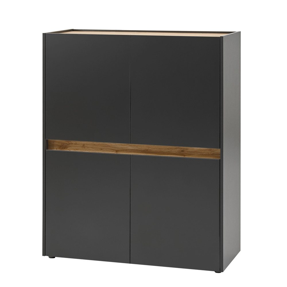 Lomadox Highboard CRISP-61, Wotan Eiche Nb. 100/120/40 cm günstig online kaufen