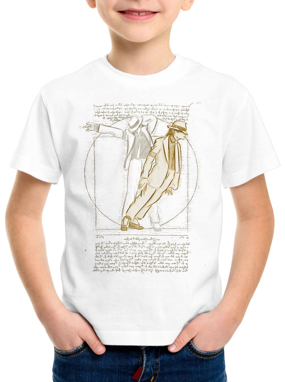style3 T-Shirt Vitruvianischer Pop King jackson da vinci michael moonwalk