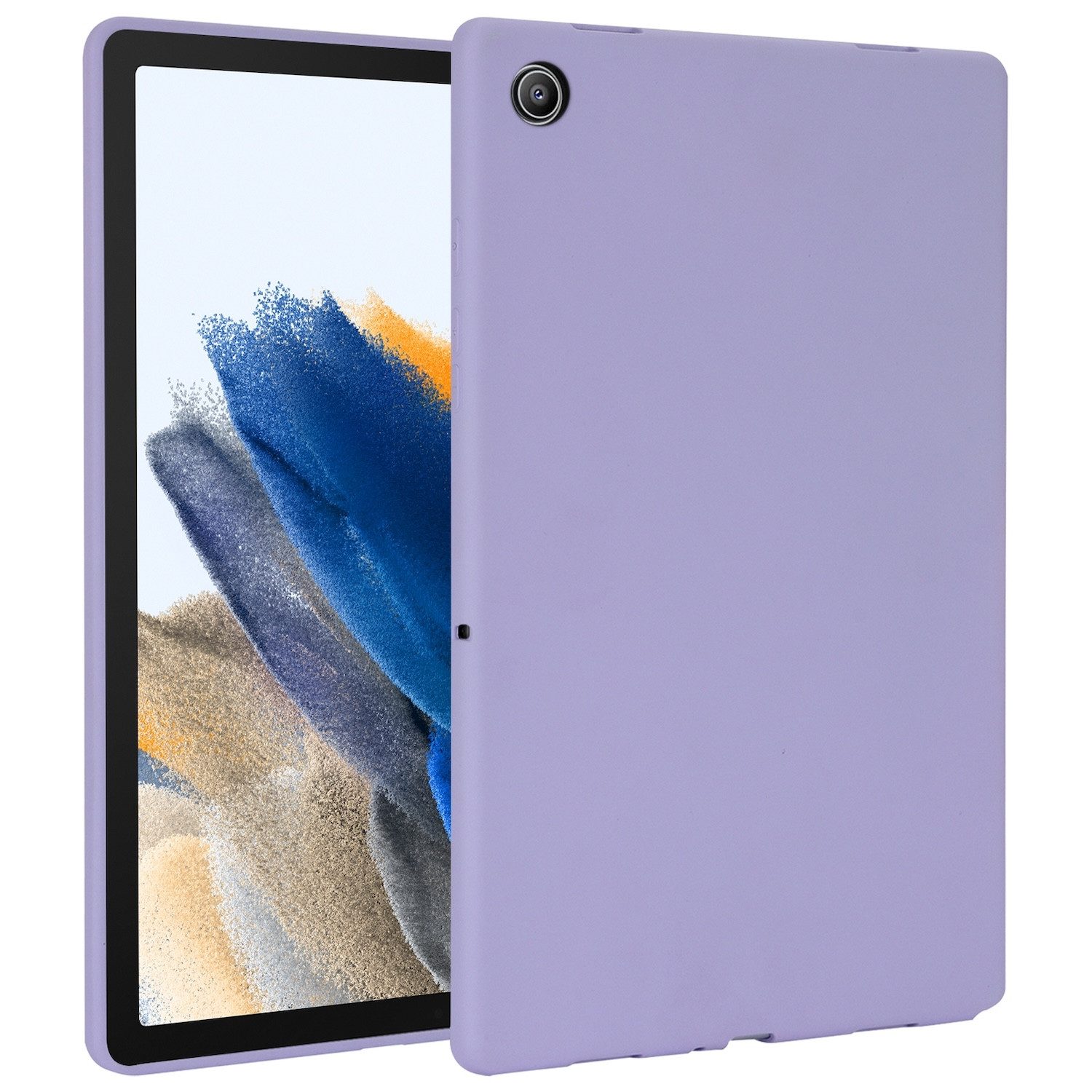 Wigento Tablet-Hülle Für Samsung Galaxy Tab A9 TPU Silikon Hülle Ultra dünn Lila