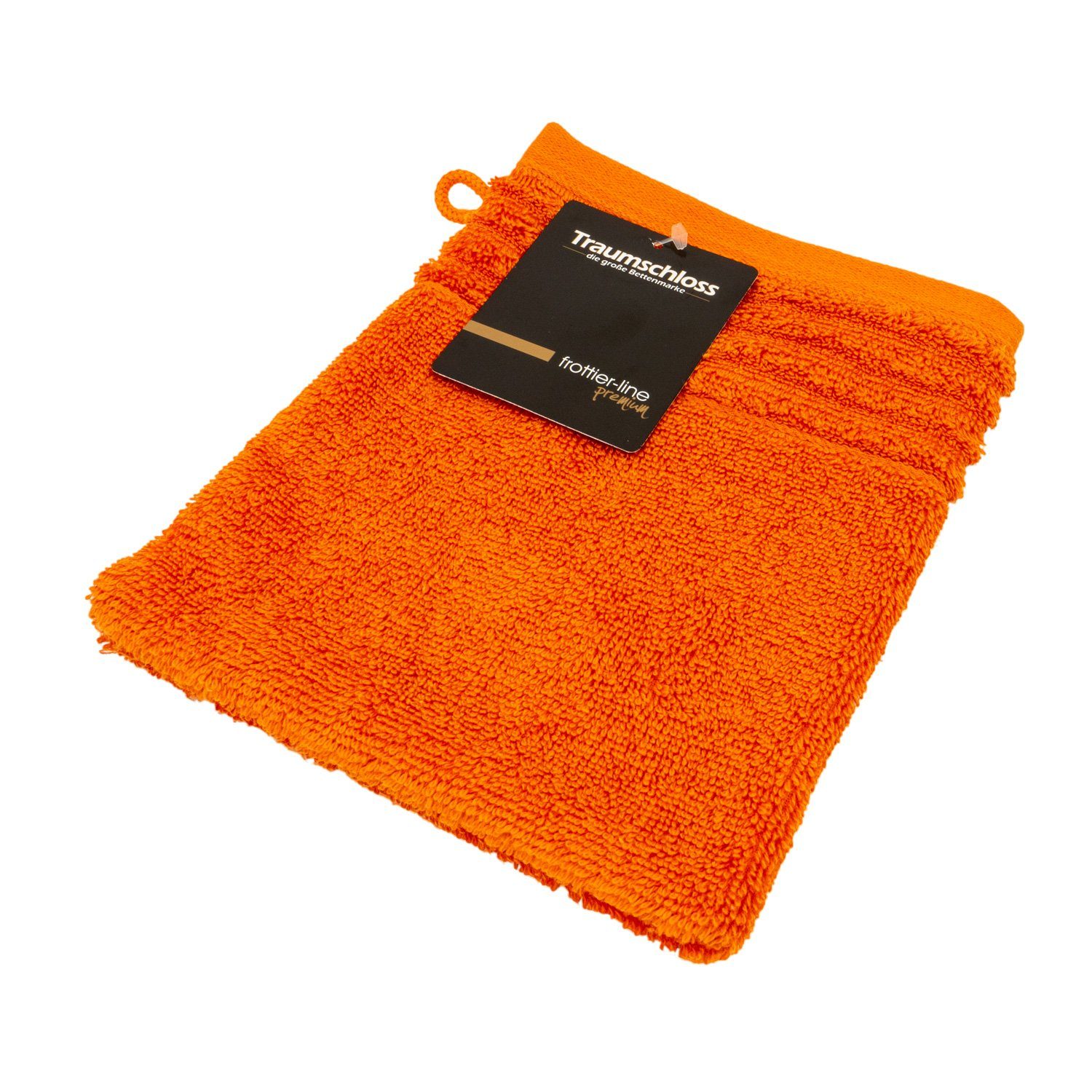 Traumschloss Waschlappen Premium-Line (1-tlg), 100% amerikanische Supima Baumwolle mit 600g/m² orange
