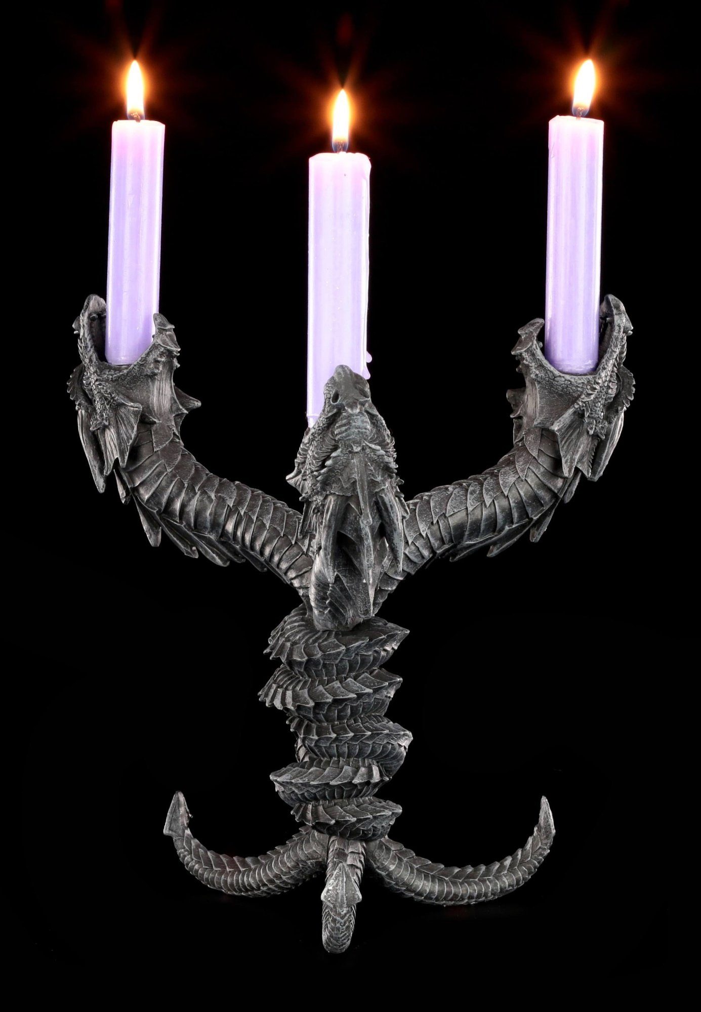 - Fantasy Drachen - Gothic Figuren Kerzenhalter Kerzenhalter Dekoration Hydra Shop GmbH Drache
