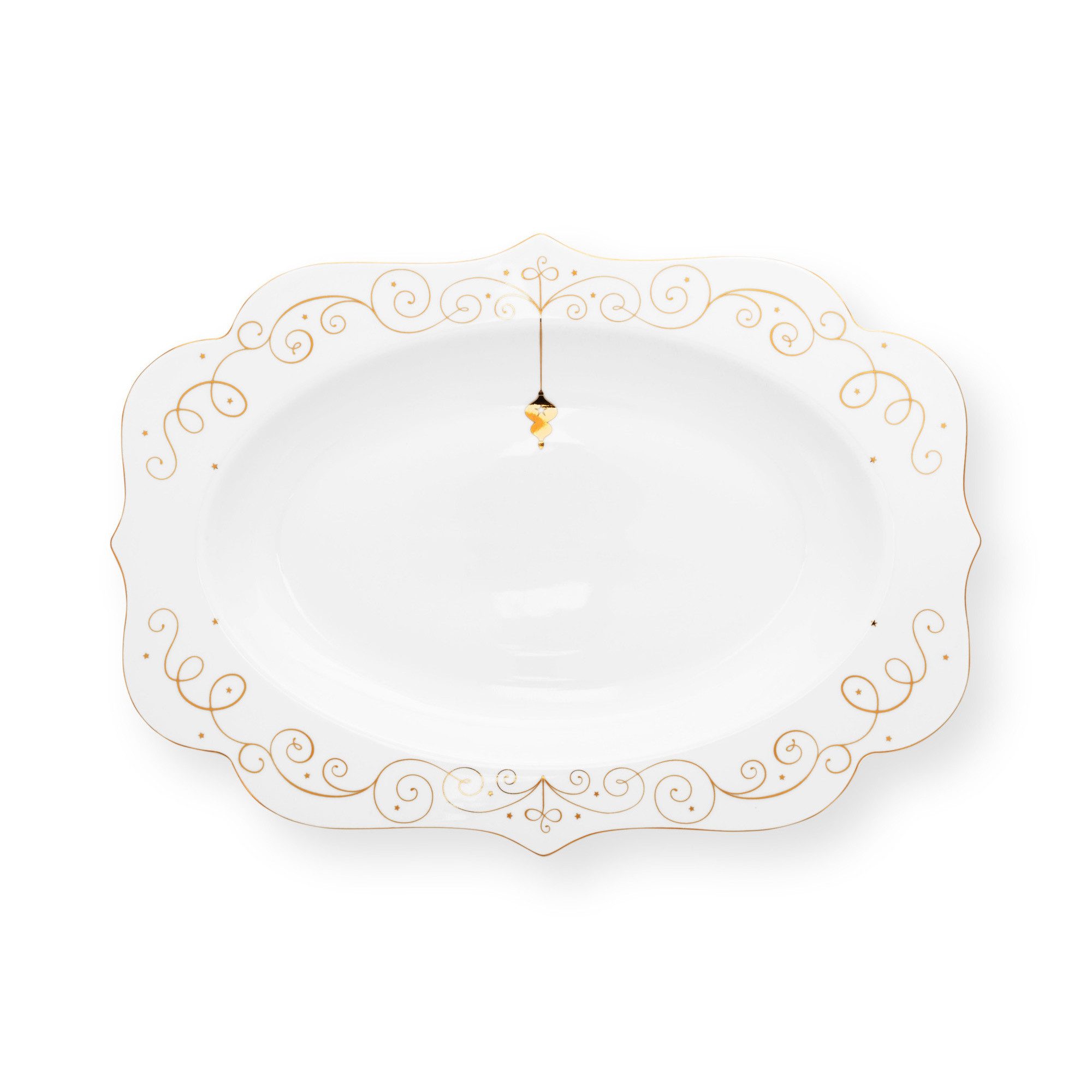 PiP Studio Geschirr Pip Studio Servierteller oval Christmas, Weiss