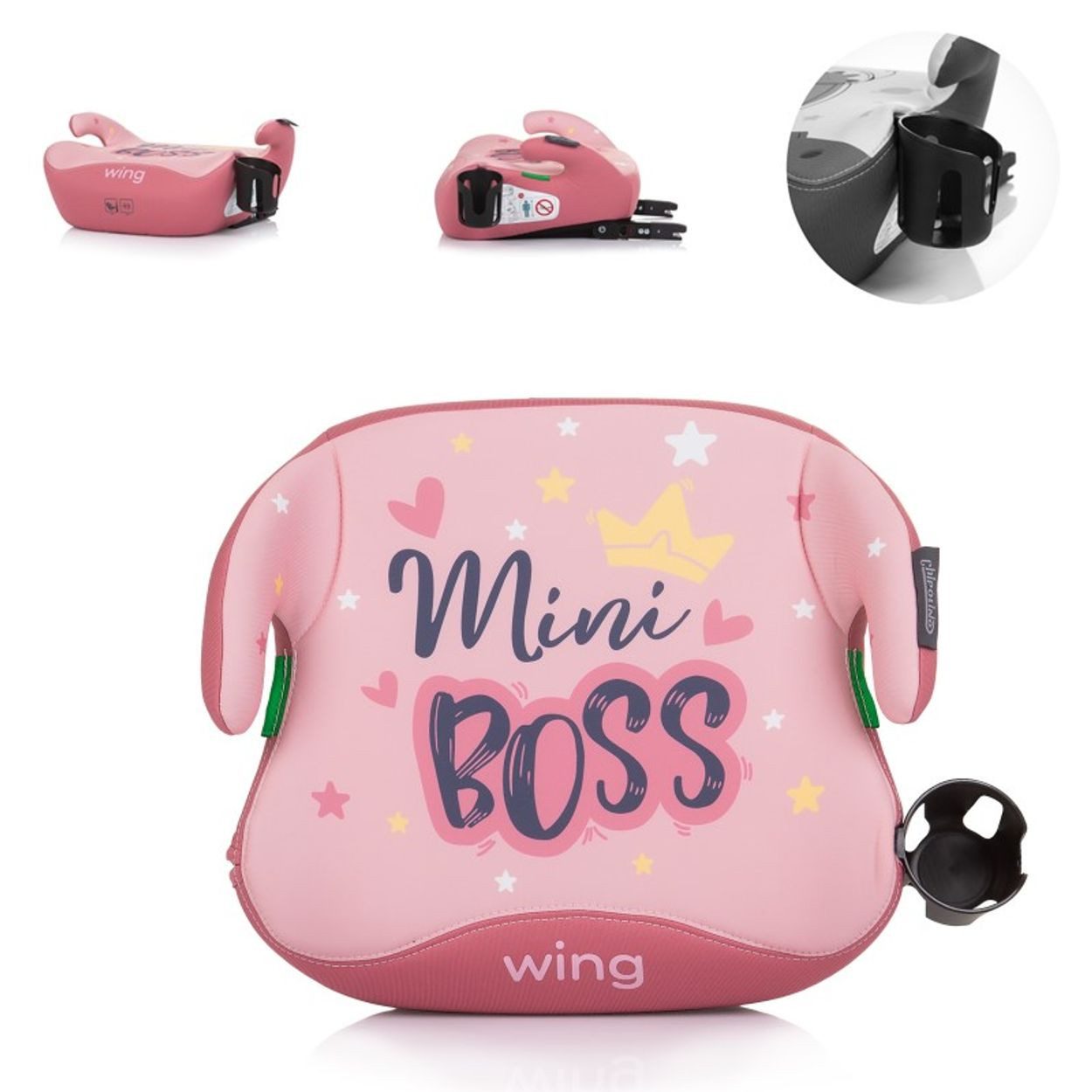 Chipolino Kindersitzerhöhung Kindersitz, Sitzerhöhung Wing, ab: 5, bis: 12, bis: 36 kg, (125-150cm) ISOFIX Getränkehalter