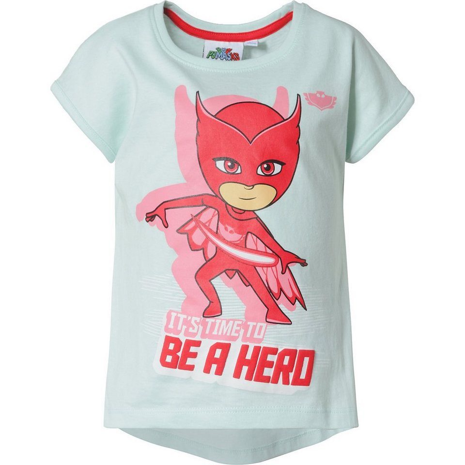 PJ Masks Print-Shirt 3x Mädchen T-Shirts PJ Mask Pyjama Helden 3- 8 Jahre