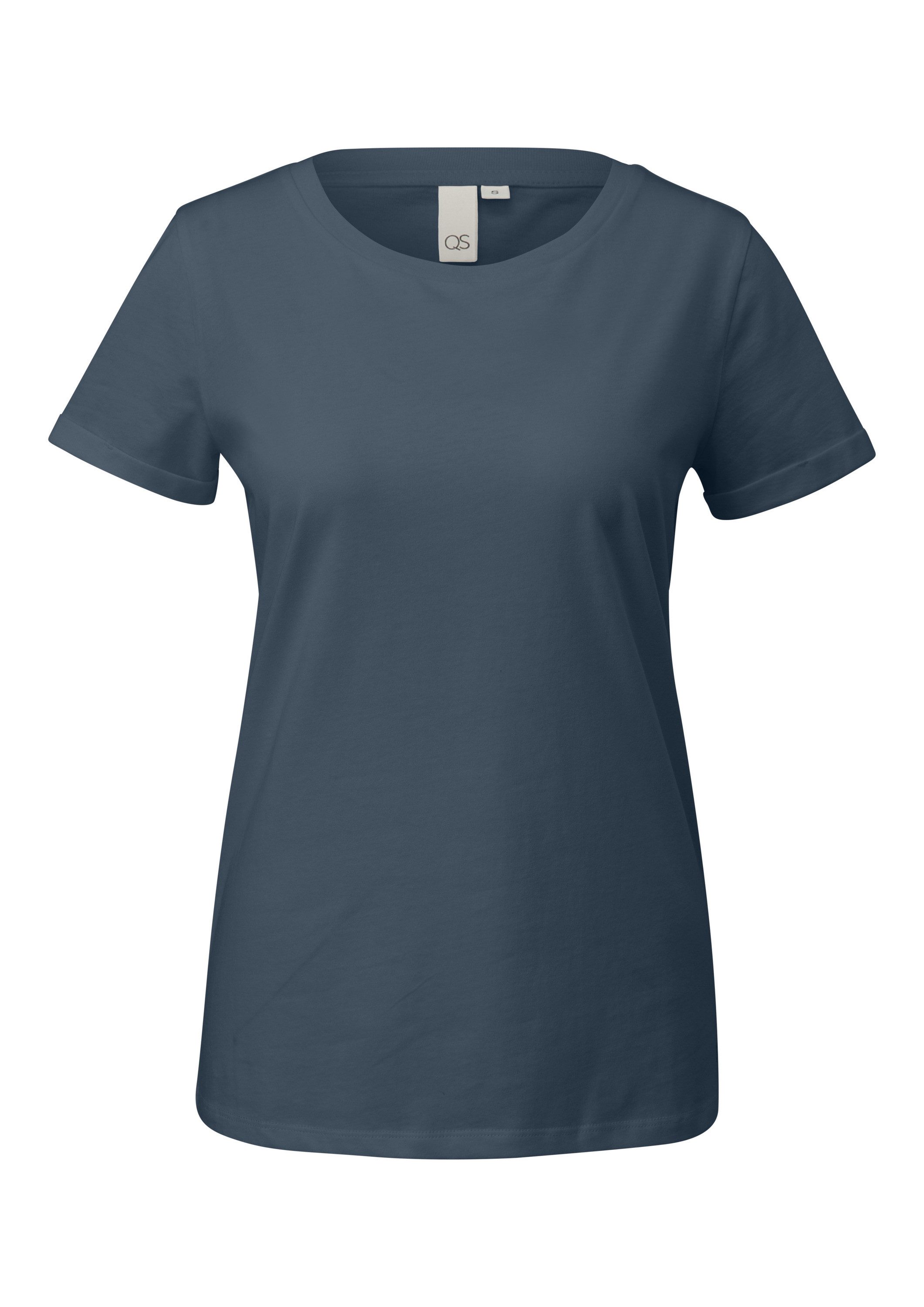 QS Kurzarmshirt T-Shirt Jerseyshirt mit Crew Neck günstig online kaufen