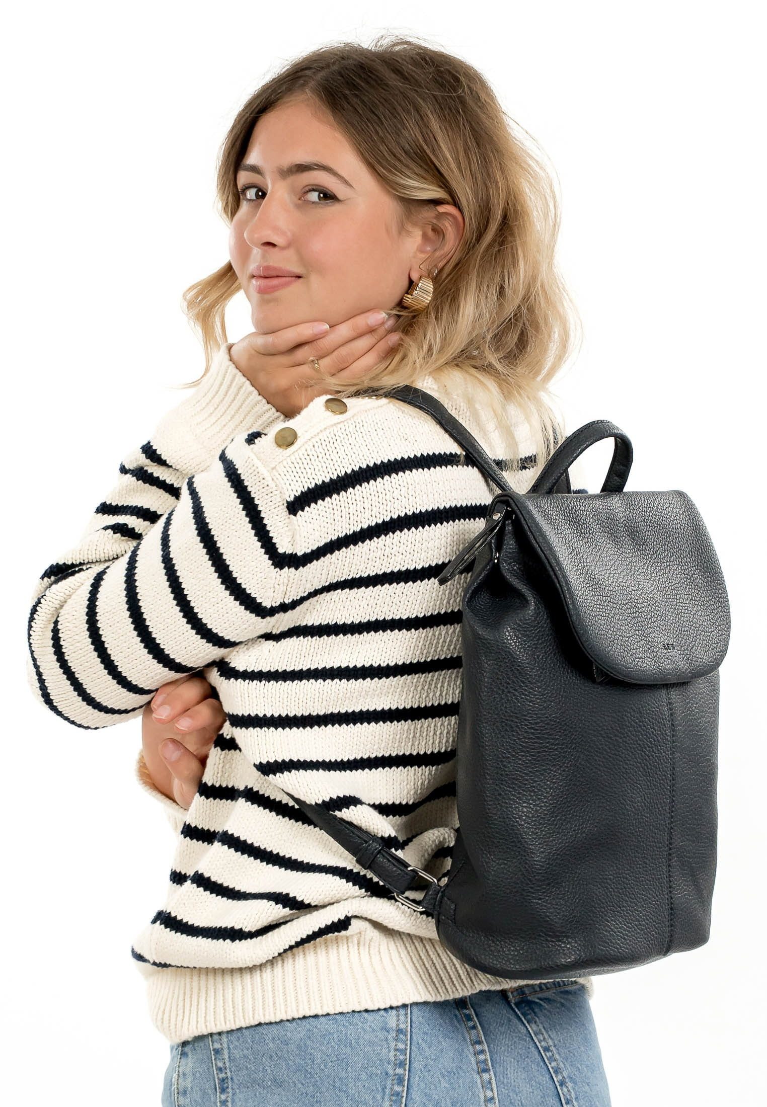 EMILY & NOAH Cityrucksack E&N Tours RUE 09, Logo Prägung
