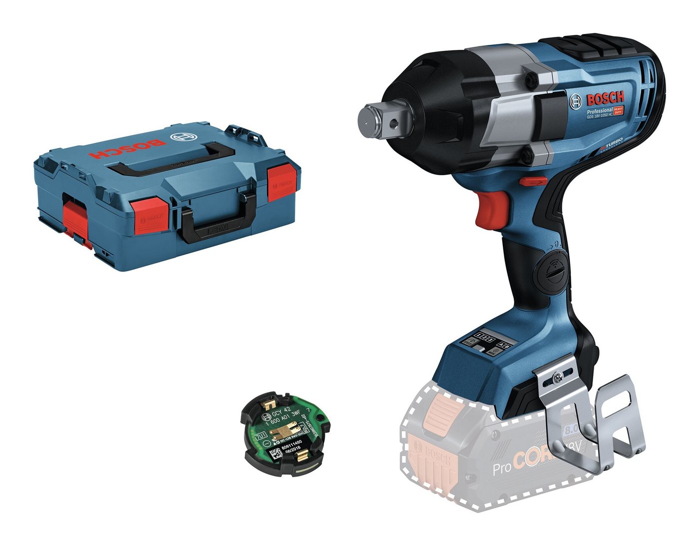 Thumbnail - Bosch Professional Akku-Schlagschrauber GDS 18V-1050 HC, 1050 Nm, Drehschlagschrauber Ohne Akku - in L-BOXX 136