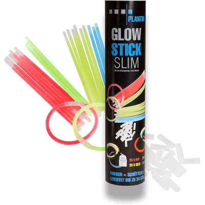PLANTIN Knicklicht Glow Stick Slim, 20 cm, 100 Stück, inkl. Verbindungsstücke, für Party