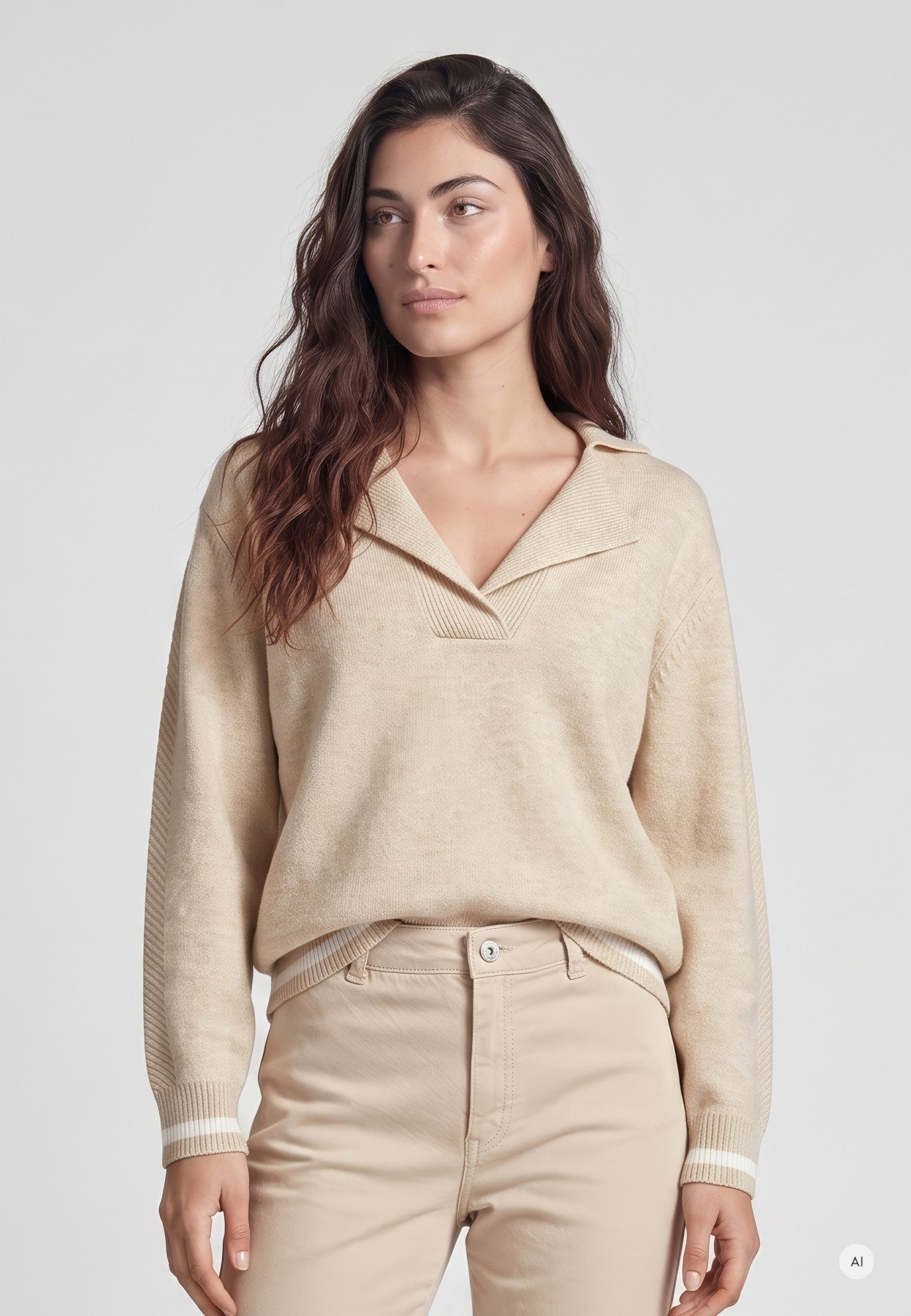 MARC AUREL V-Ausschnitt-Pullover