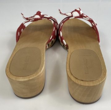 Miu Miu Miu Miu Red Canapa St Pois Pantoletten Sandals Sandalen Schuhe Flats S Sandale