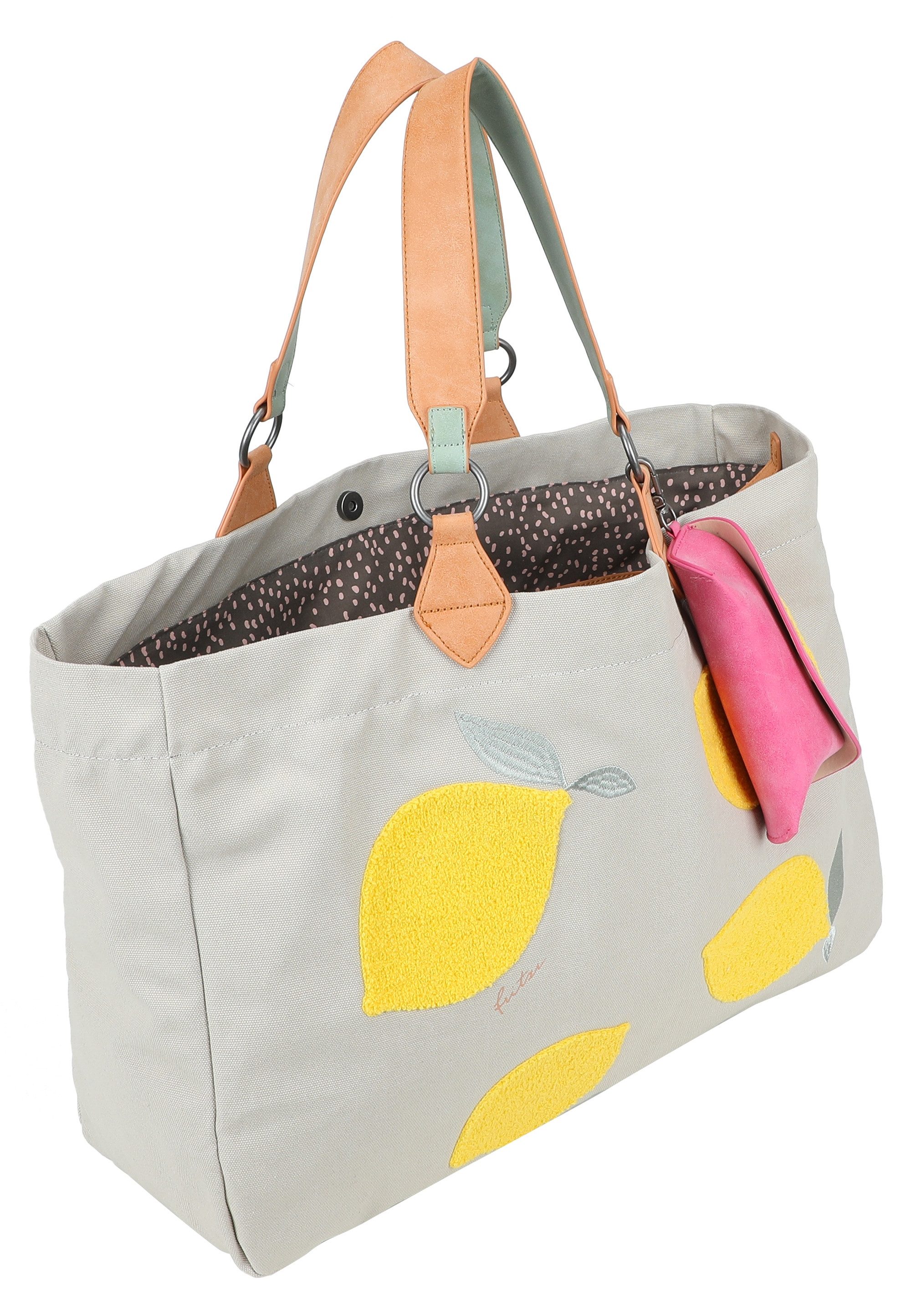 Fritzi aus Preußen Henkeltasche Izzy Medium Limited Squeezy Lemon, im sommerlichen Design