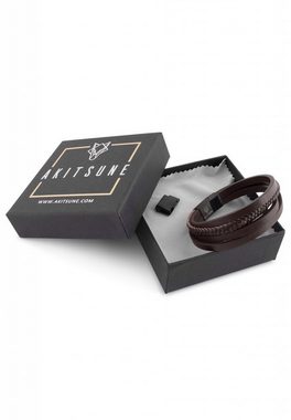 Akitsune Armband Pathfinder Kunstleder Armband - Schwarz Braun 21cm