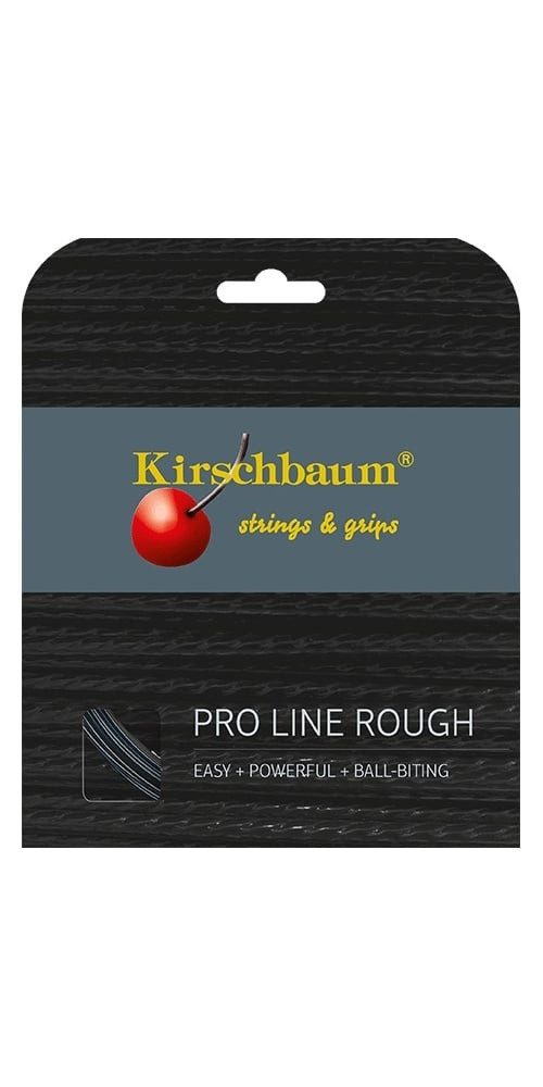 Kirschbaum Tennissaite Pro Line Rough (Haltbarkeit+Spin) schwarz 12m Set, Saitendicke: 1.30