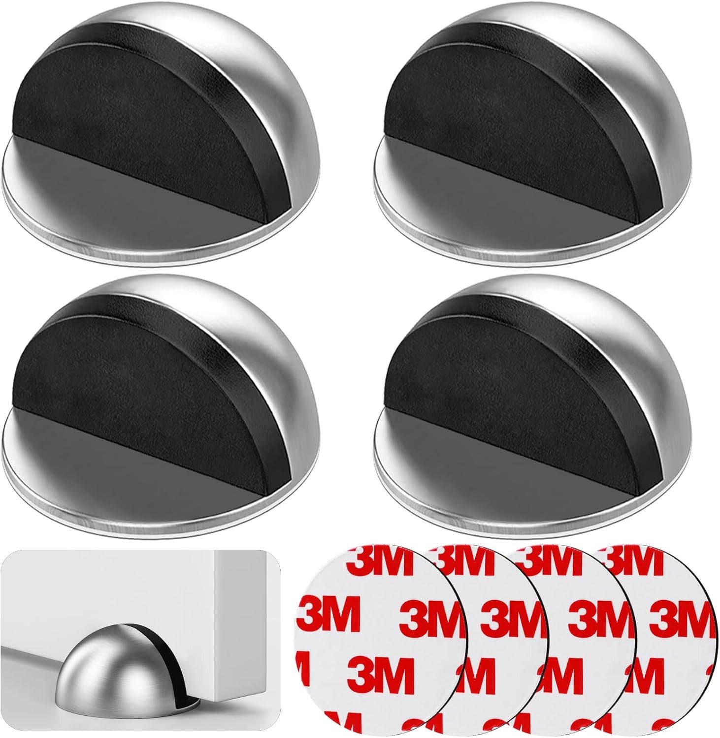 BlingBin Bodentürstopper 4 Stück Edelstahl Türstopper Boden Selbstklebend m günstig online kaufen