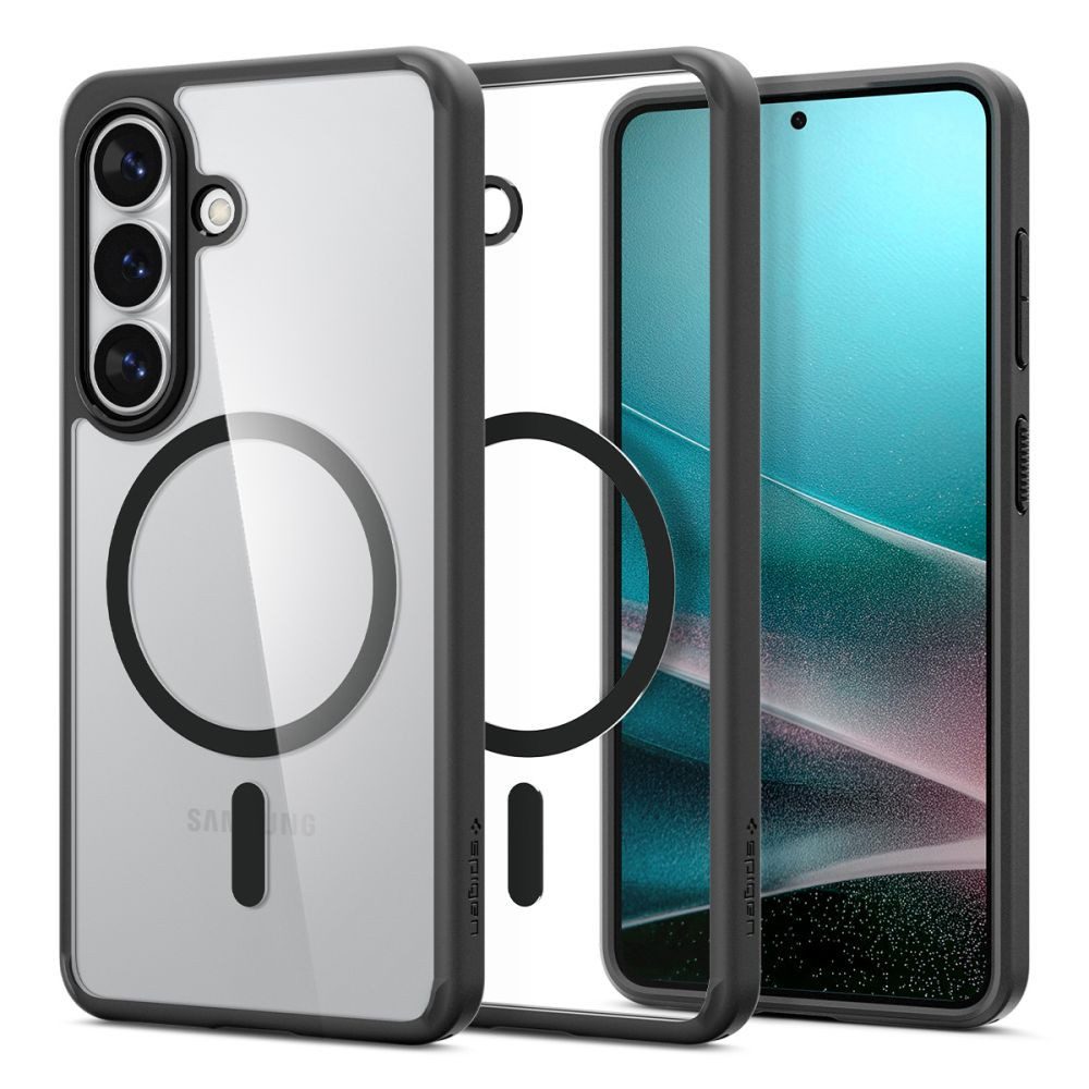 Spigen Hybrid Schutzhülle Handyhülle Magnethülle, Spar-Set, 1-tlg., 70 g transparent, MagSafe-kompatibel, Hybridaufbau, Eckenpolster