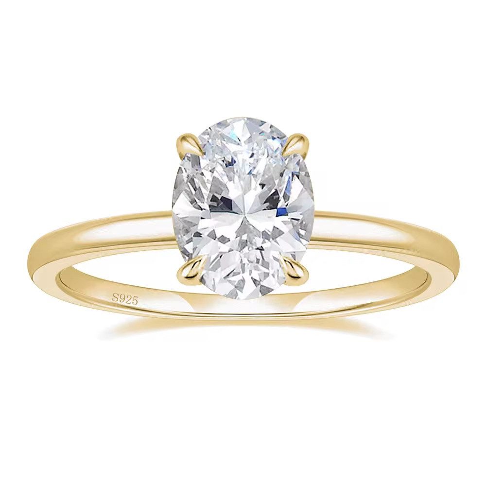 ROUGEMONT Solitärring Extravaganter Damen Solitär Ring Verlobungsring Oval günstig online kaufen