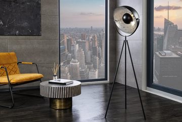 riess-ambiente Stehlampe STUDIO 150cm schwarz / silber, ohne Leuchtmittel, Wohnzimmer · Metall · mit Schirm · Industrial