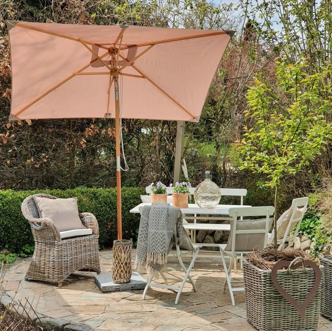 Sekey Sonnenschirm 200 x 150cm Holz günstig online kaufen