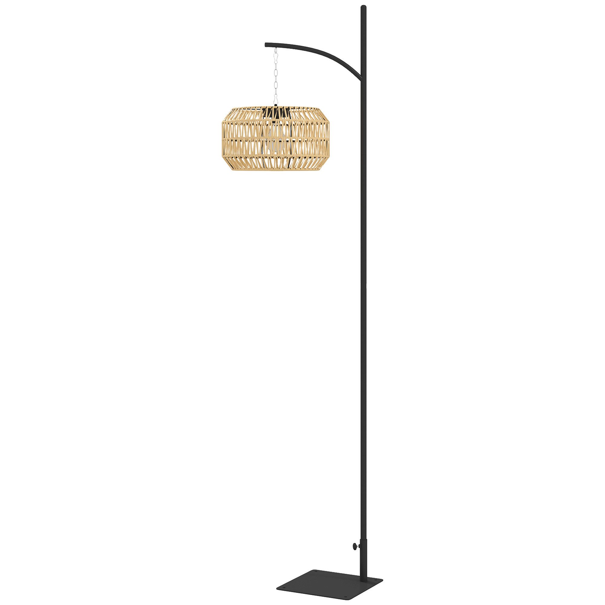 furnicato Gartenleuchte Solar Stehlampe Rattan Solarlampen mit Lichtsensor Automatis